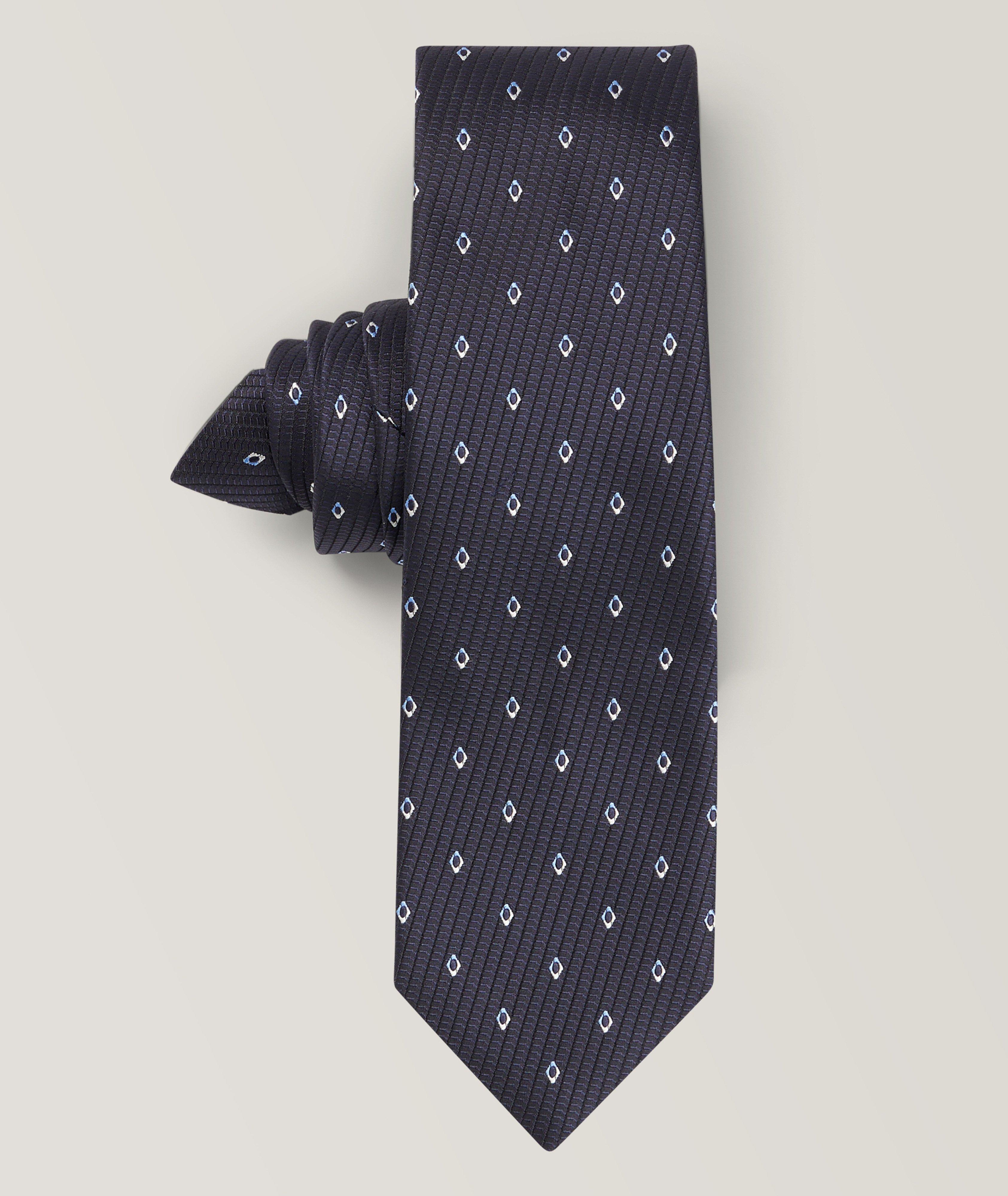 Diamond Jacquard Silk Tie image 1