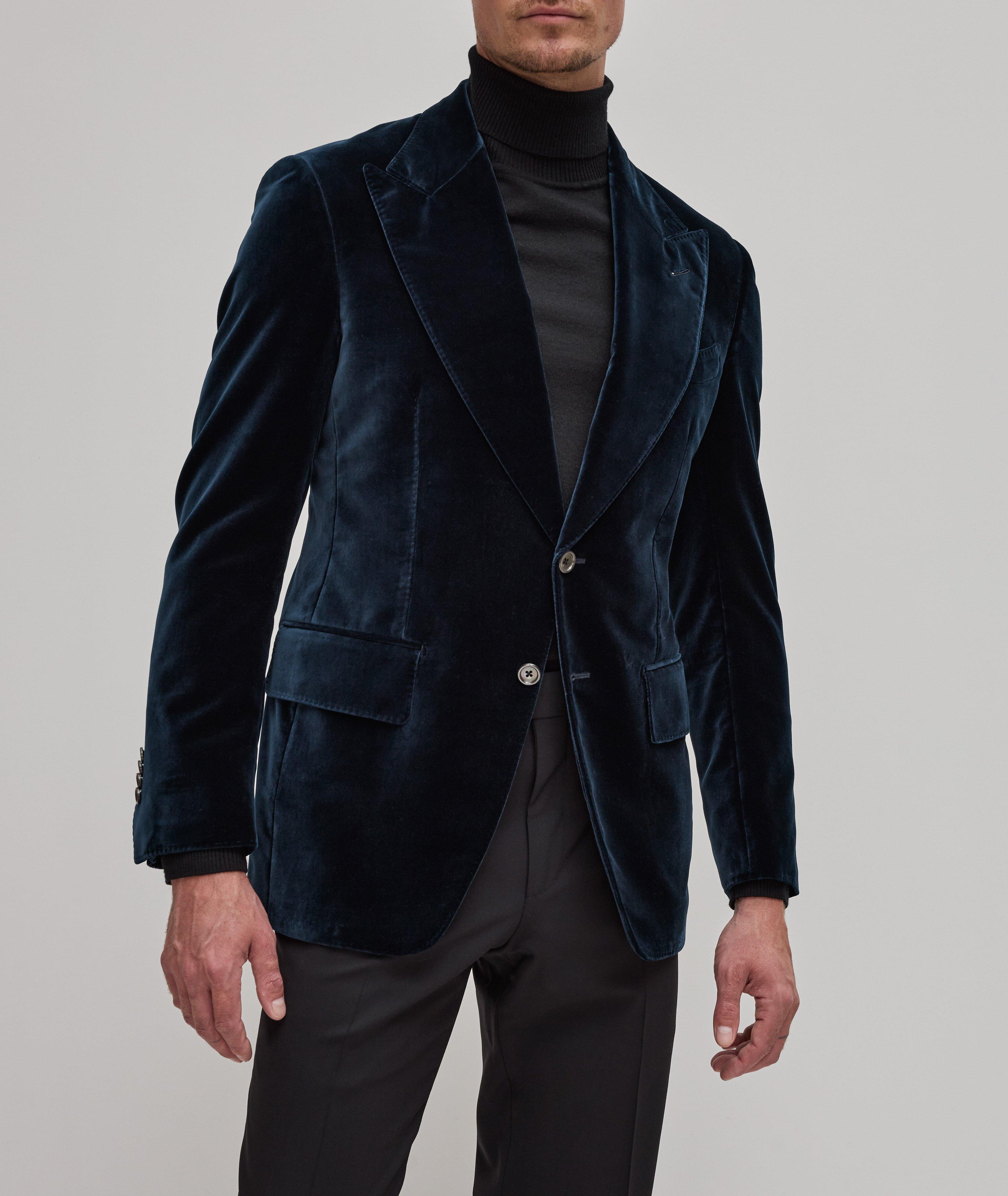 TOM FORD Atticus Cotton Compact Velvet Sport Jacket