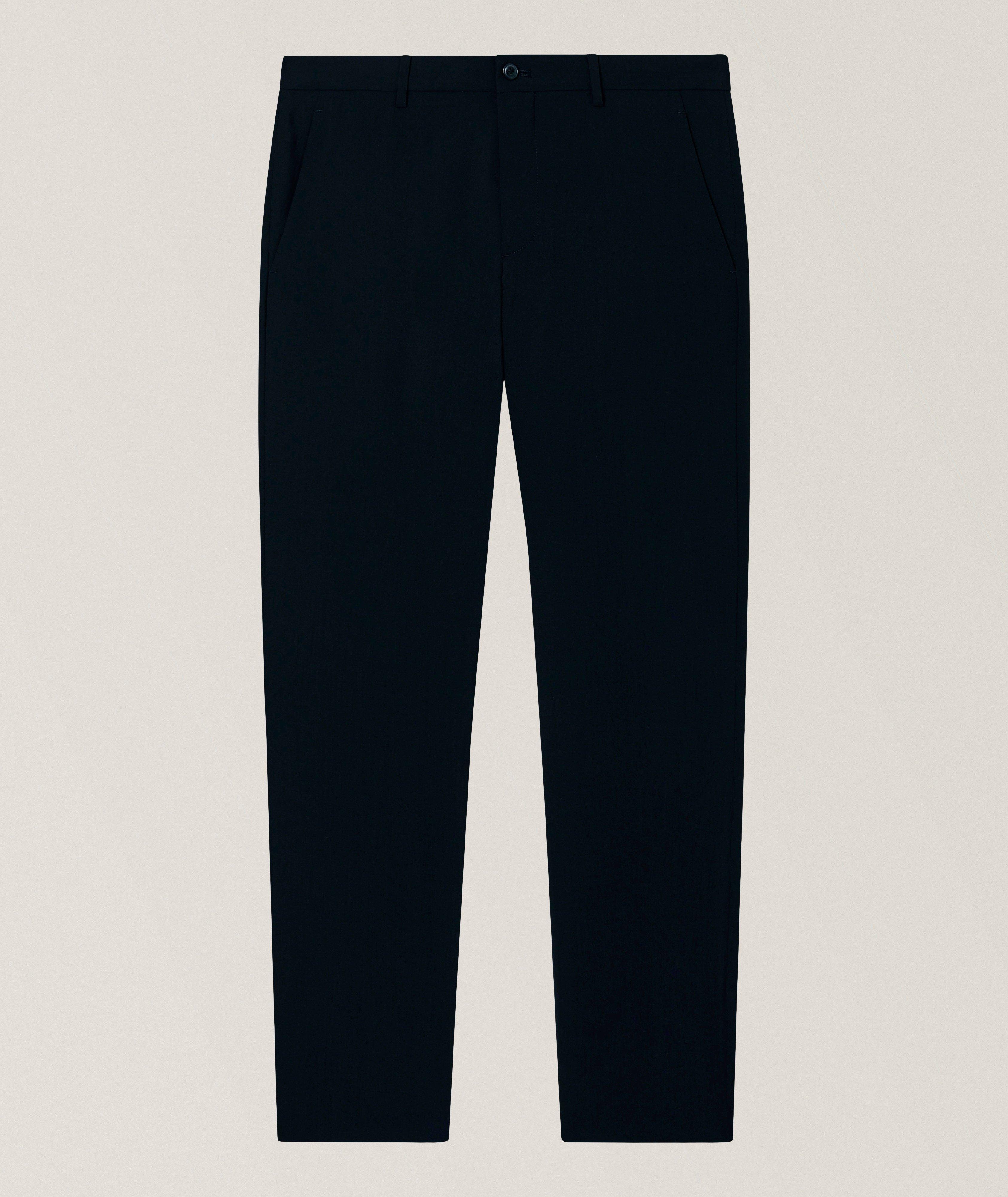 Giorgio Armani Virgin Wool Flat-Front Dress Pants
