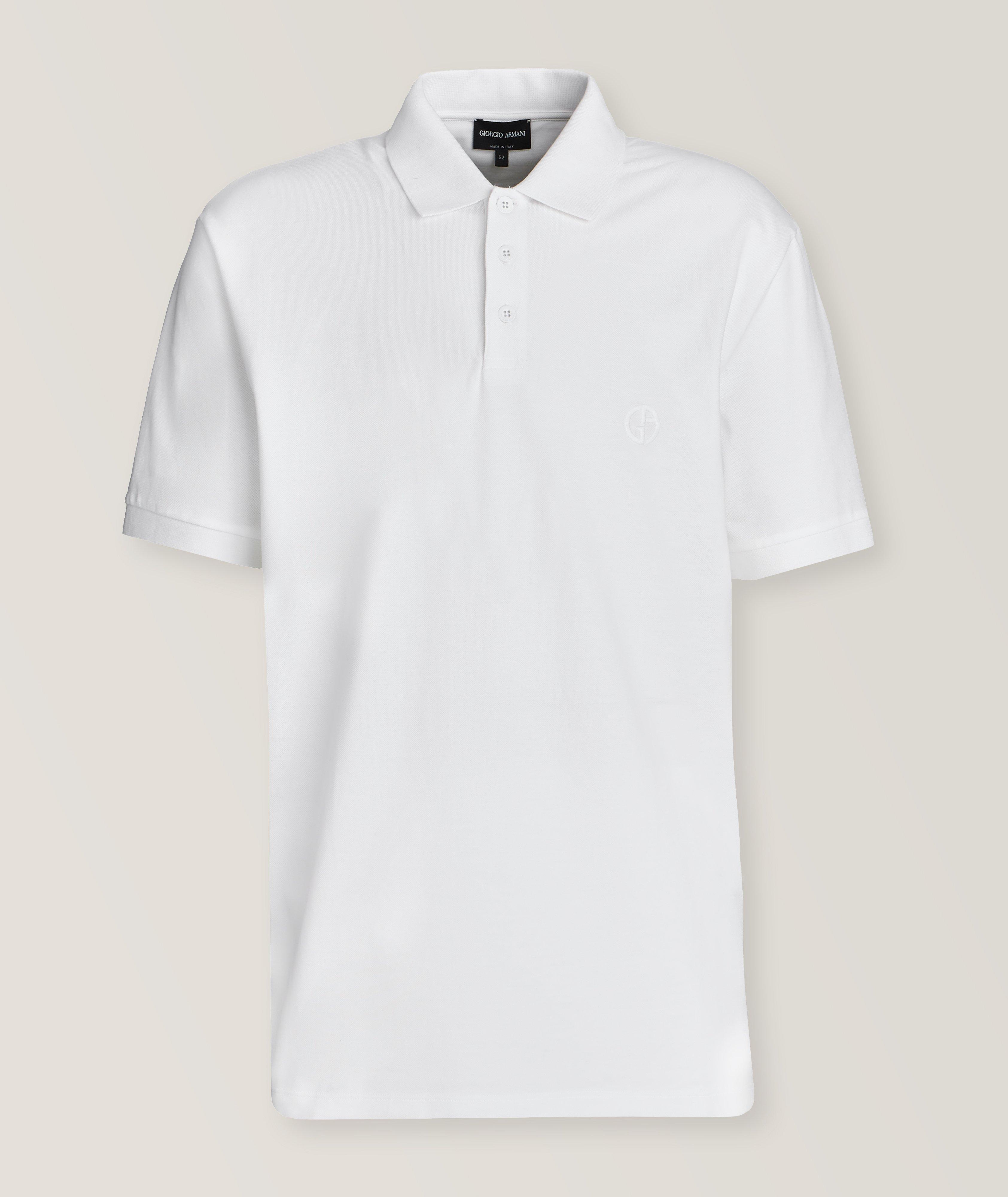 Embroidered Monogram Stretch-Cotton Polo image 0