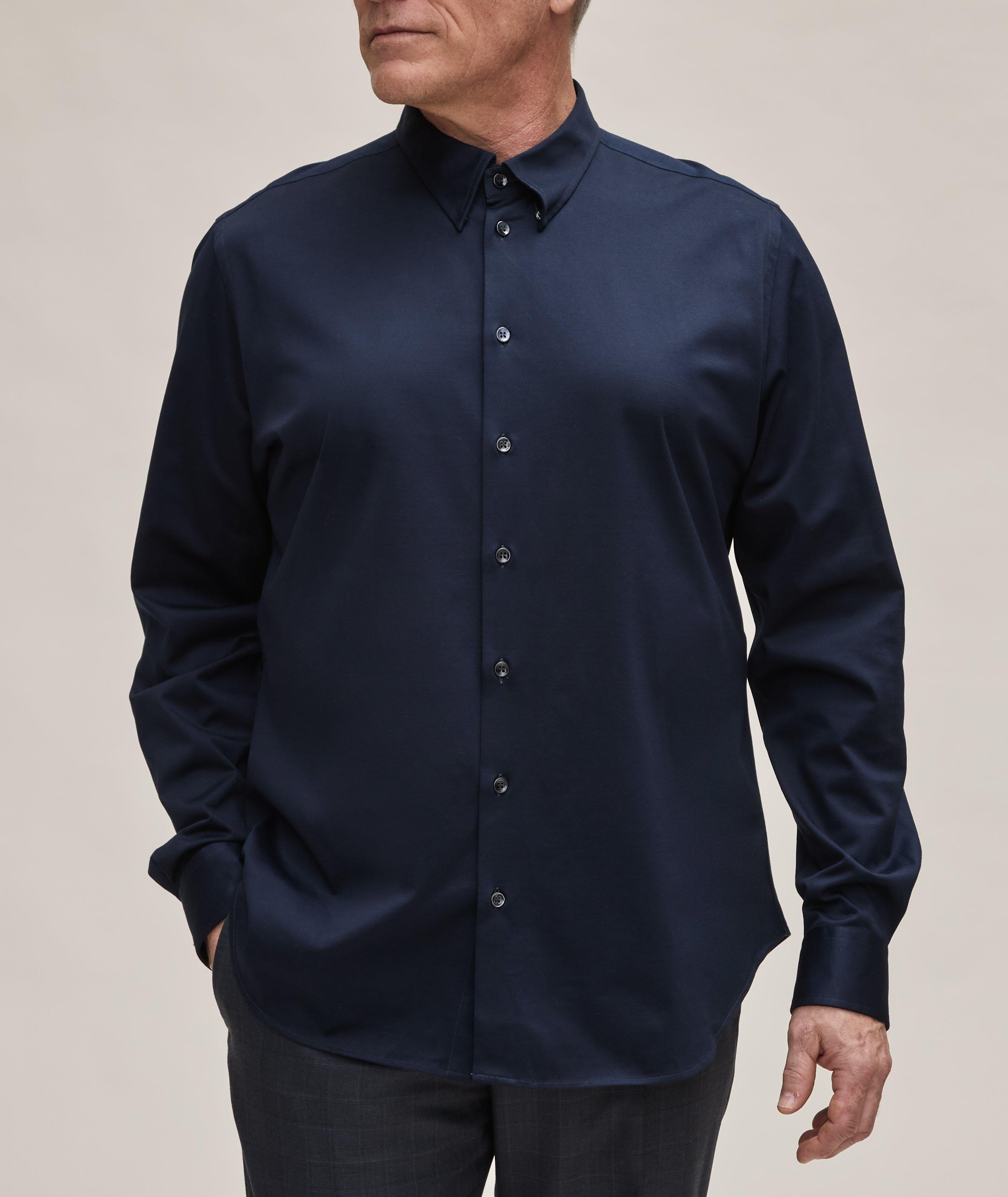 Solid Twill Cotton Dress Shirt image 1