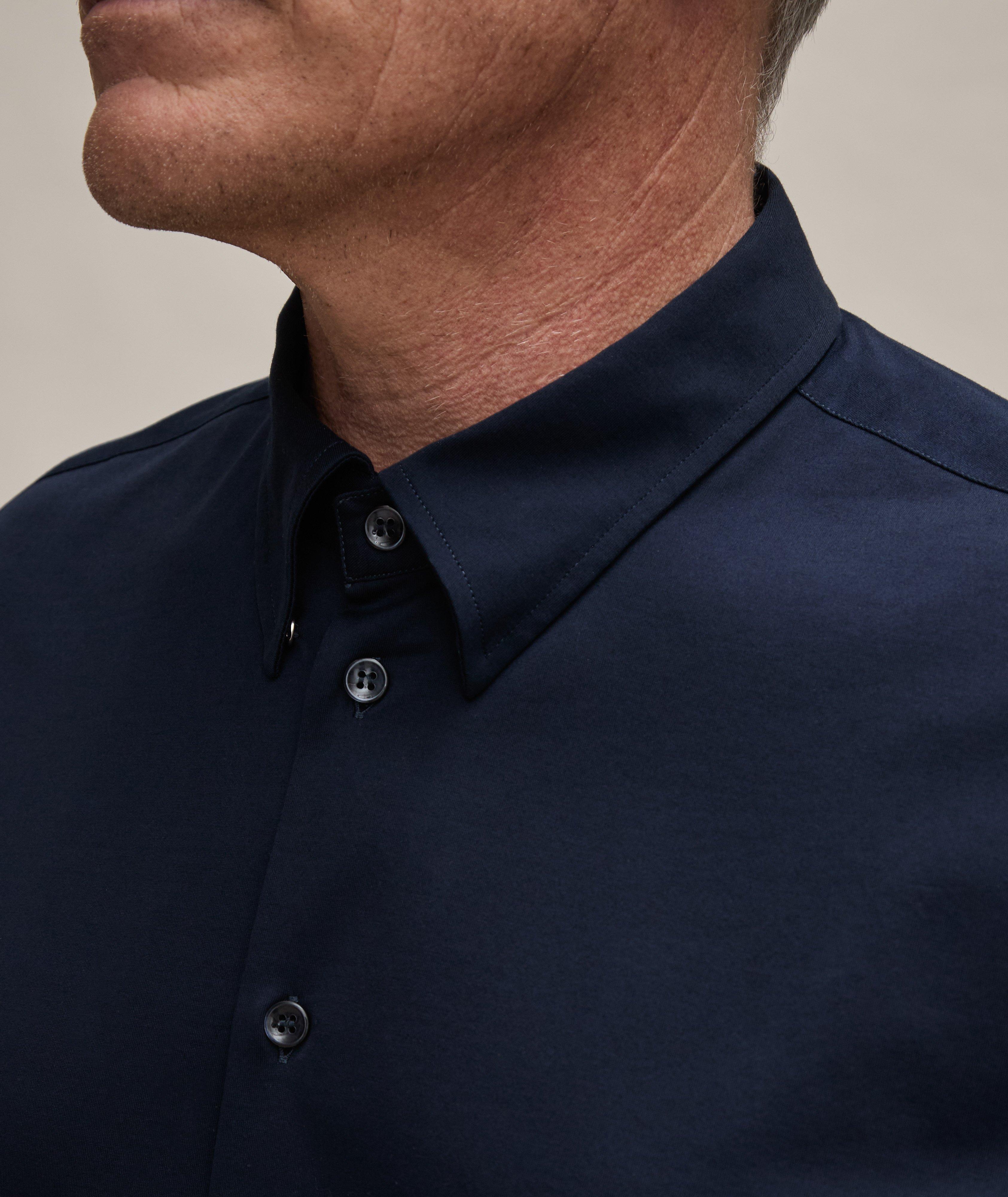 Solid Twill Cotton Dress Shirt image 3