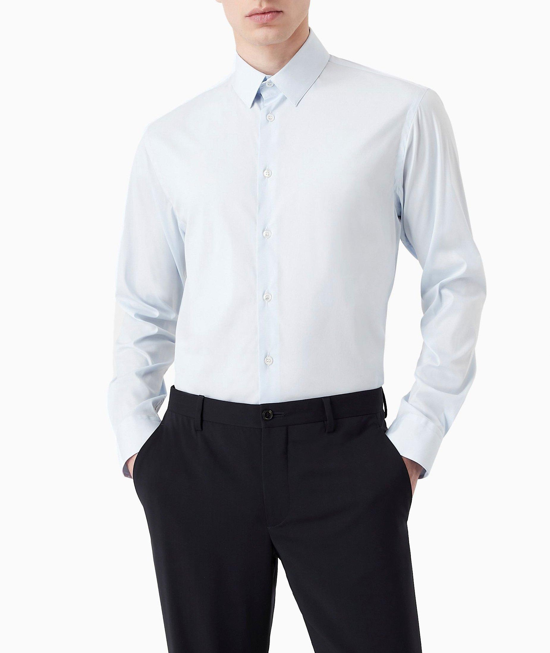 Stretch-Cotton Blend Dress Shirt  image 1