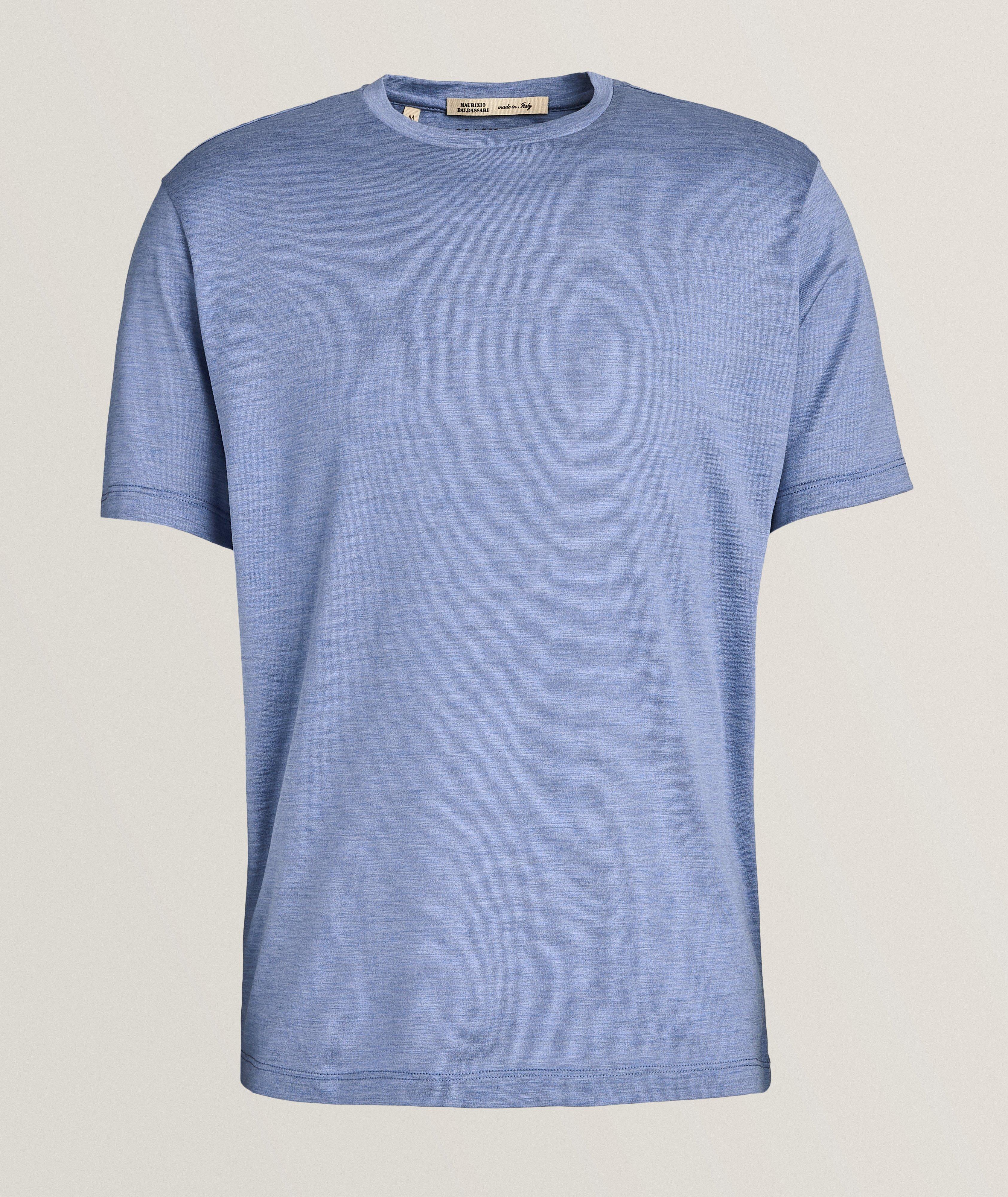 Heathered Silk-Cotton T-Shirt  image 0