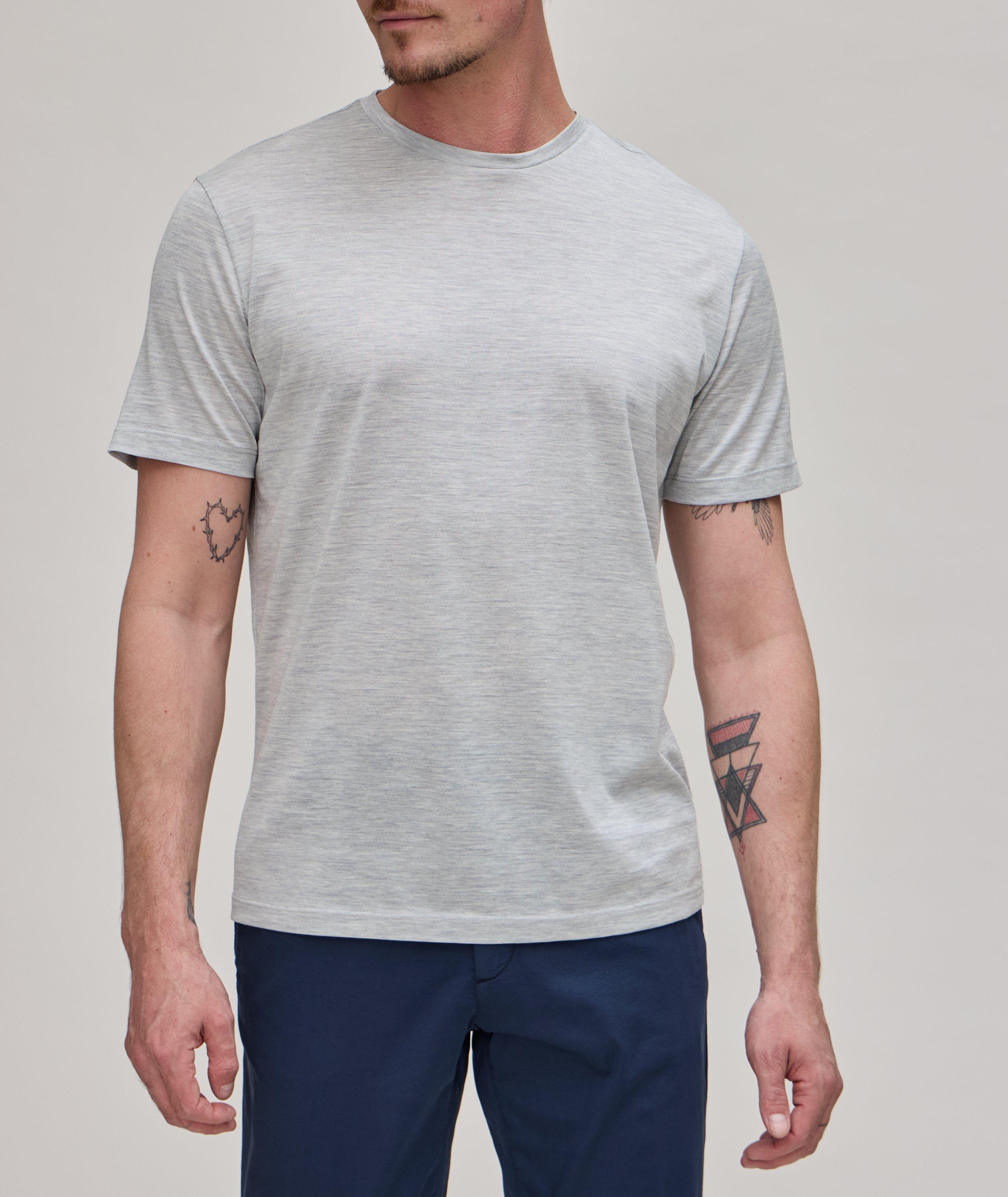 Heathered Silk-Cotton T-Shirt  image 1