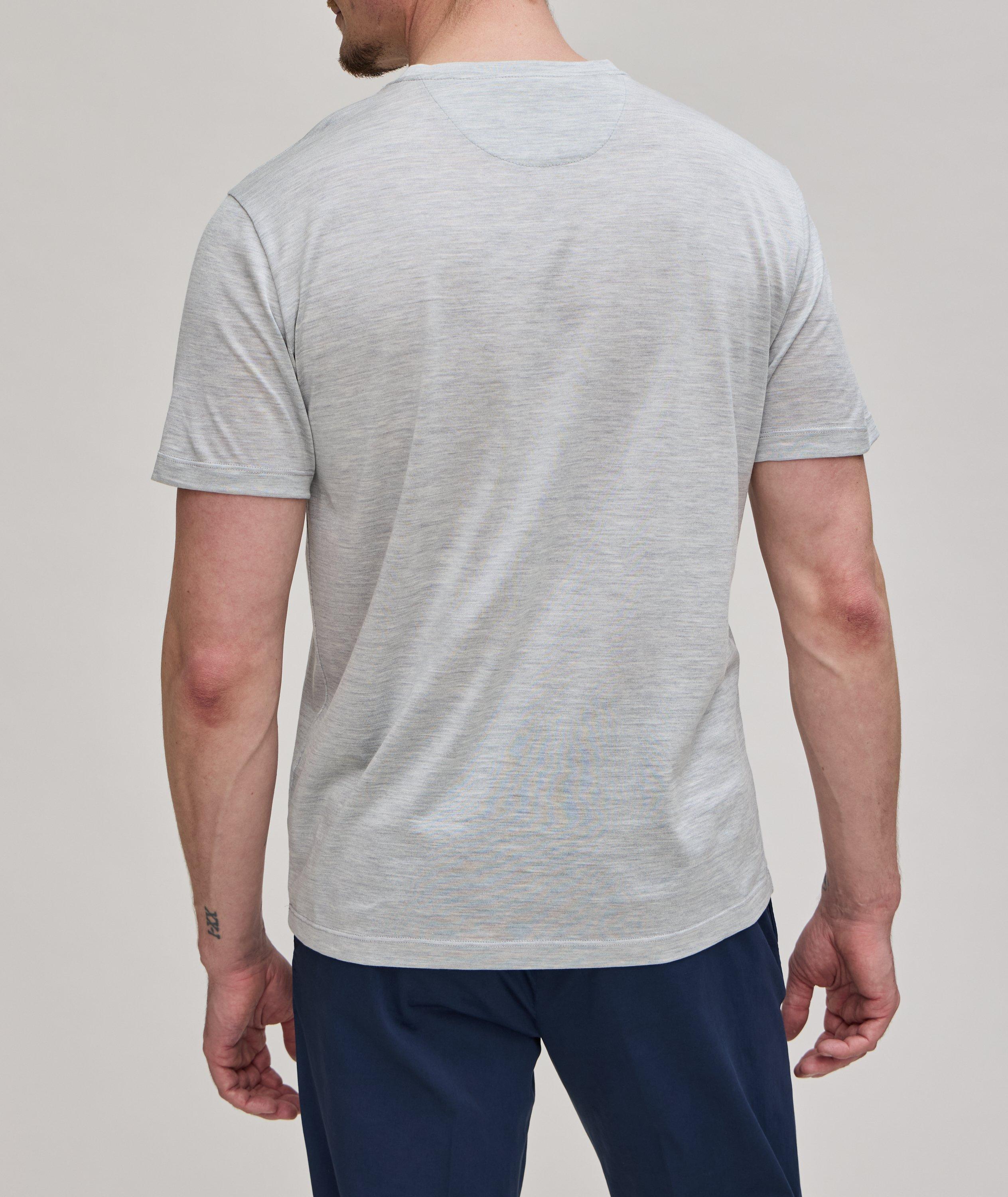 Heathered Silk-Cotton T-Shirt  image 2
