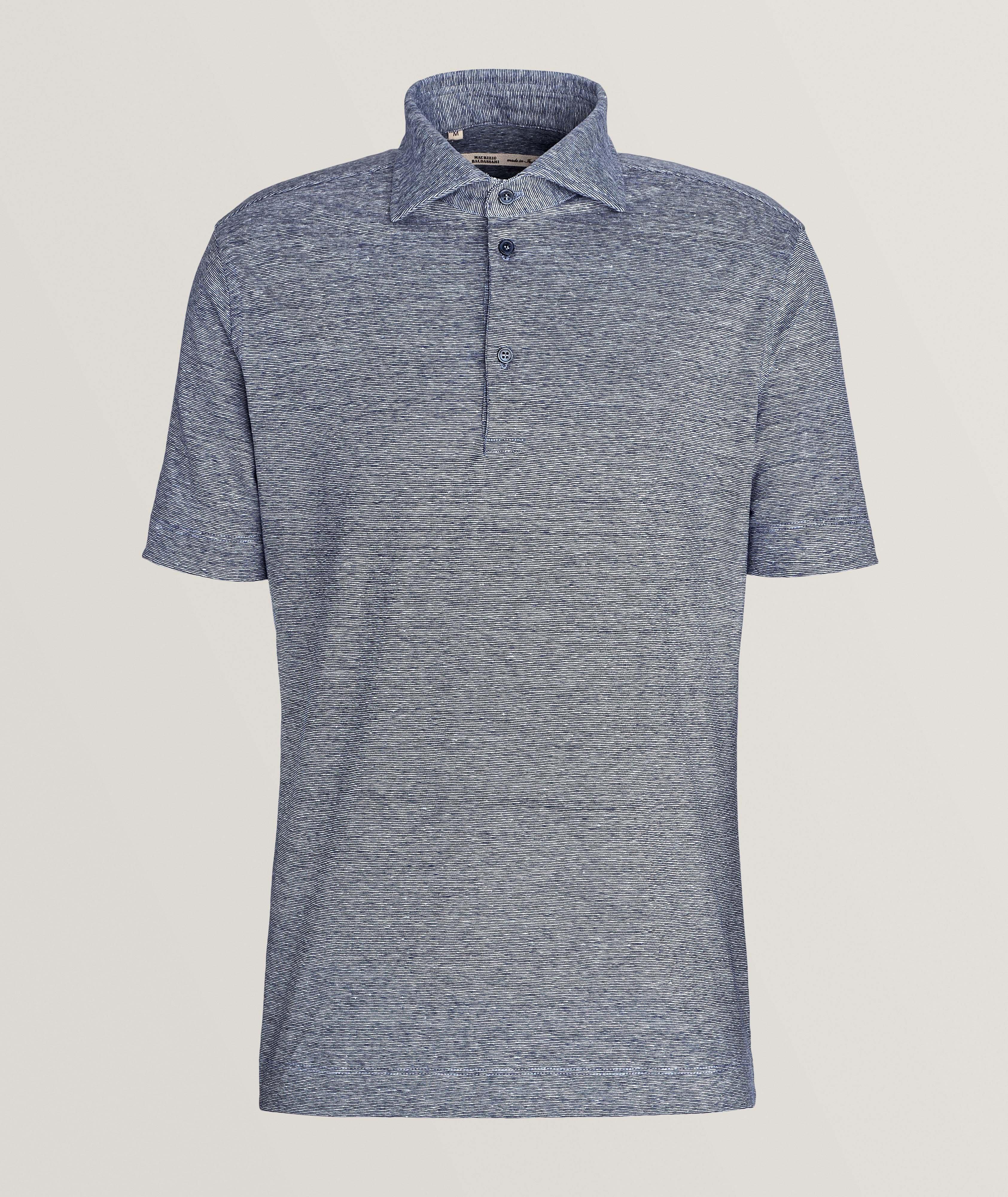 Heathered Virgin Wool-Linen Polo image 0