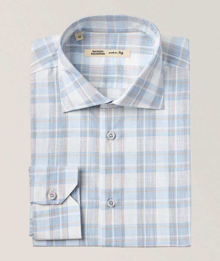 Checkered Cotton-Linen Sport Shirt image 0