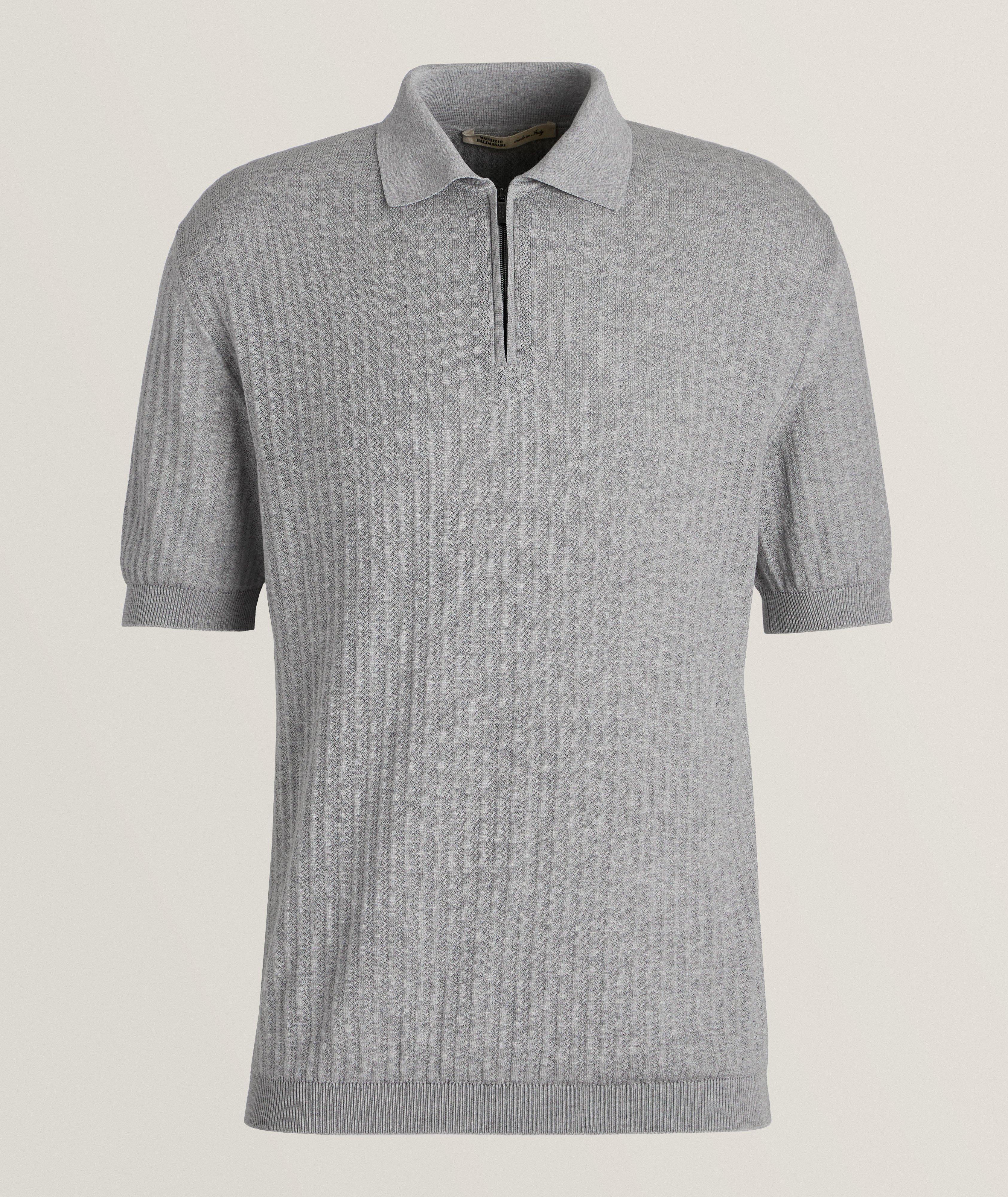 Brera Silk-Cotton Soft Stitch Knit Polo  image 0