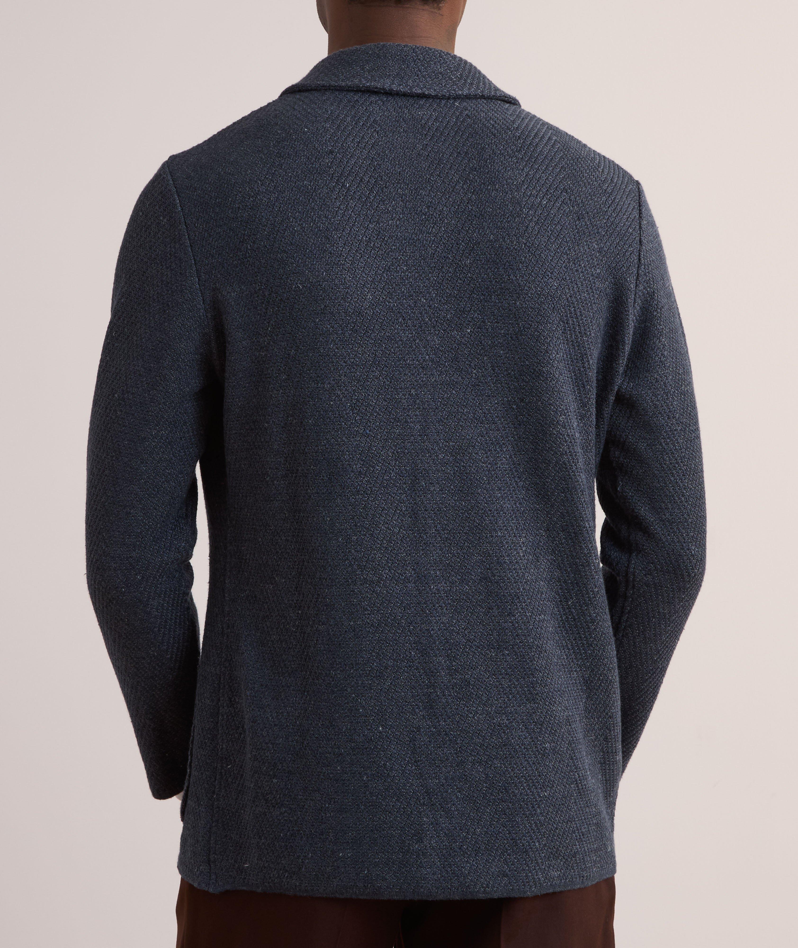 Brera Herringbone Knit Linen-Blend Overshirt image 2