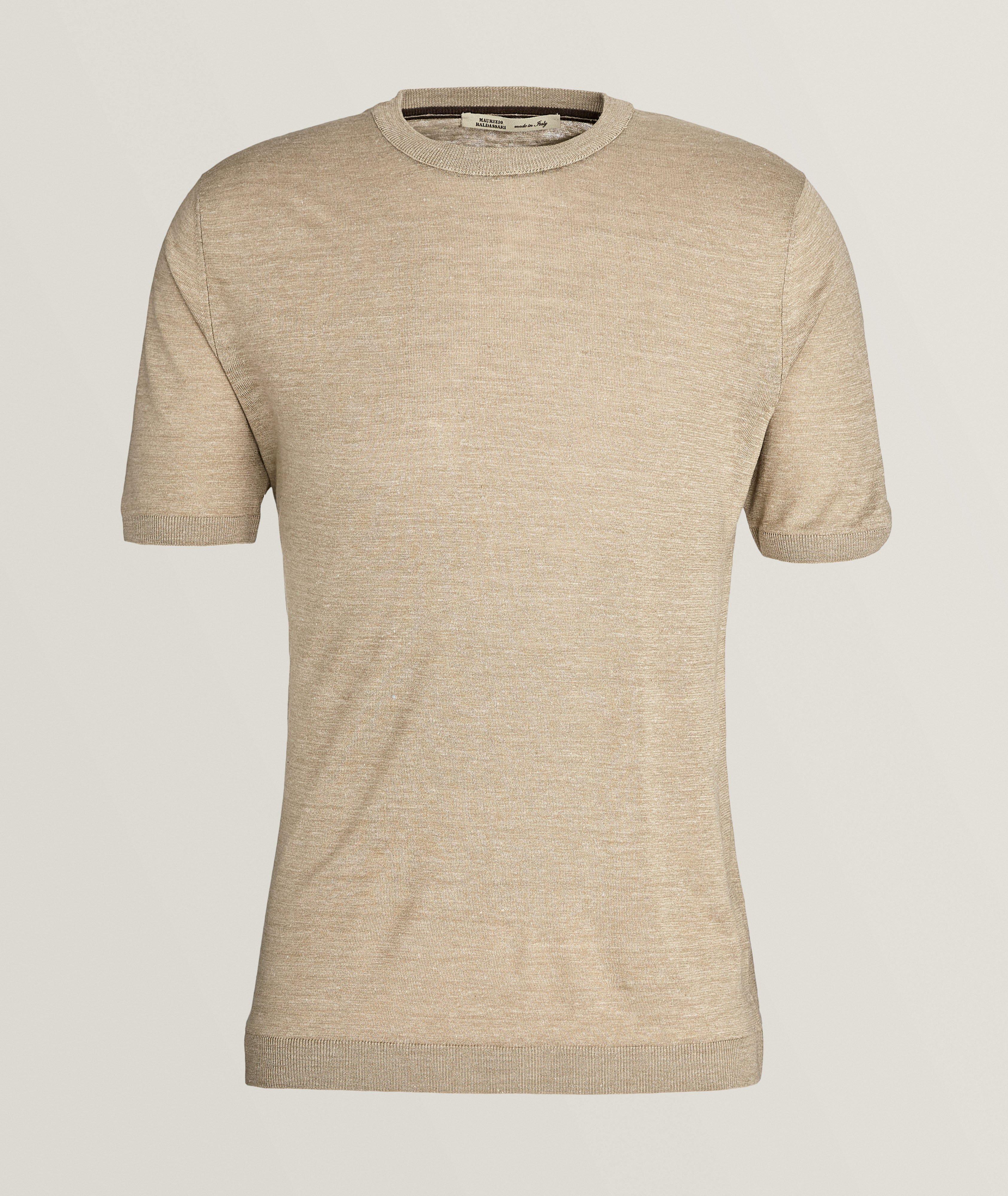 Heathered Linen-Silk T-Shirt  image 0