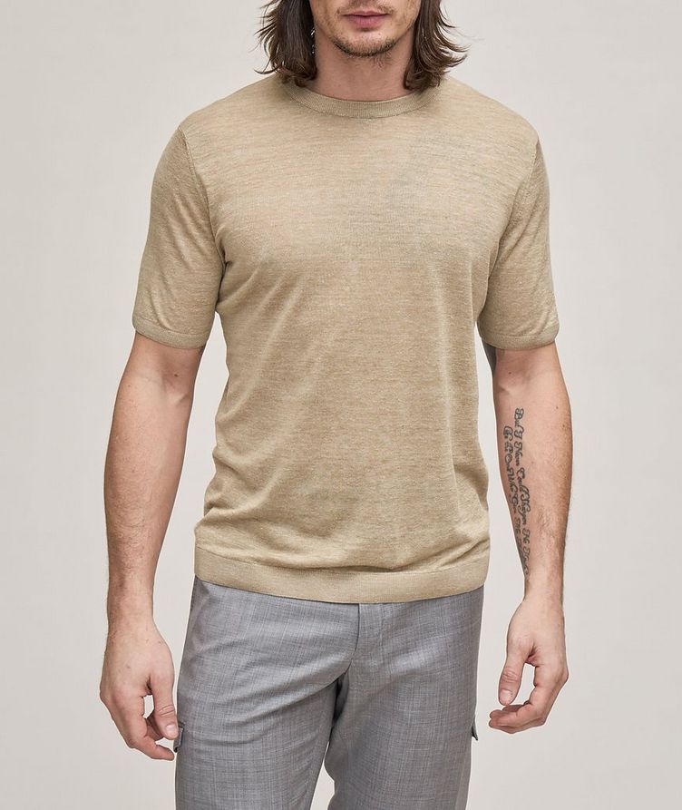 Heathered Linen-Silk T-Shirt  image 1