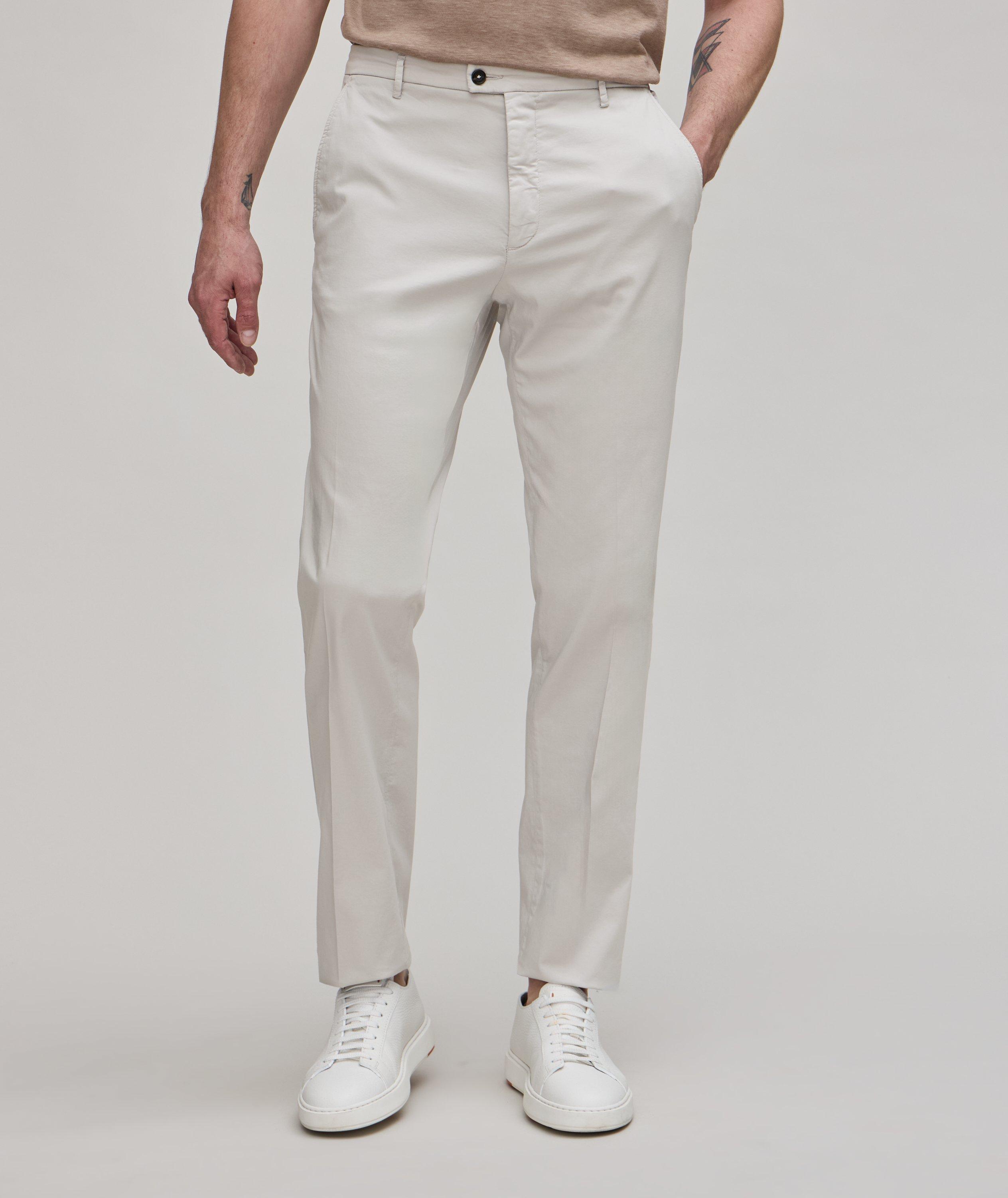 Chino en mélange de coton teint en pièce image 1