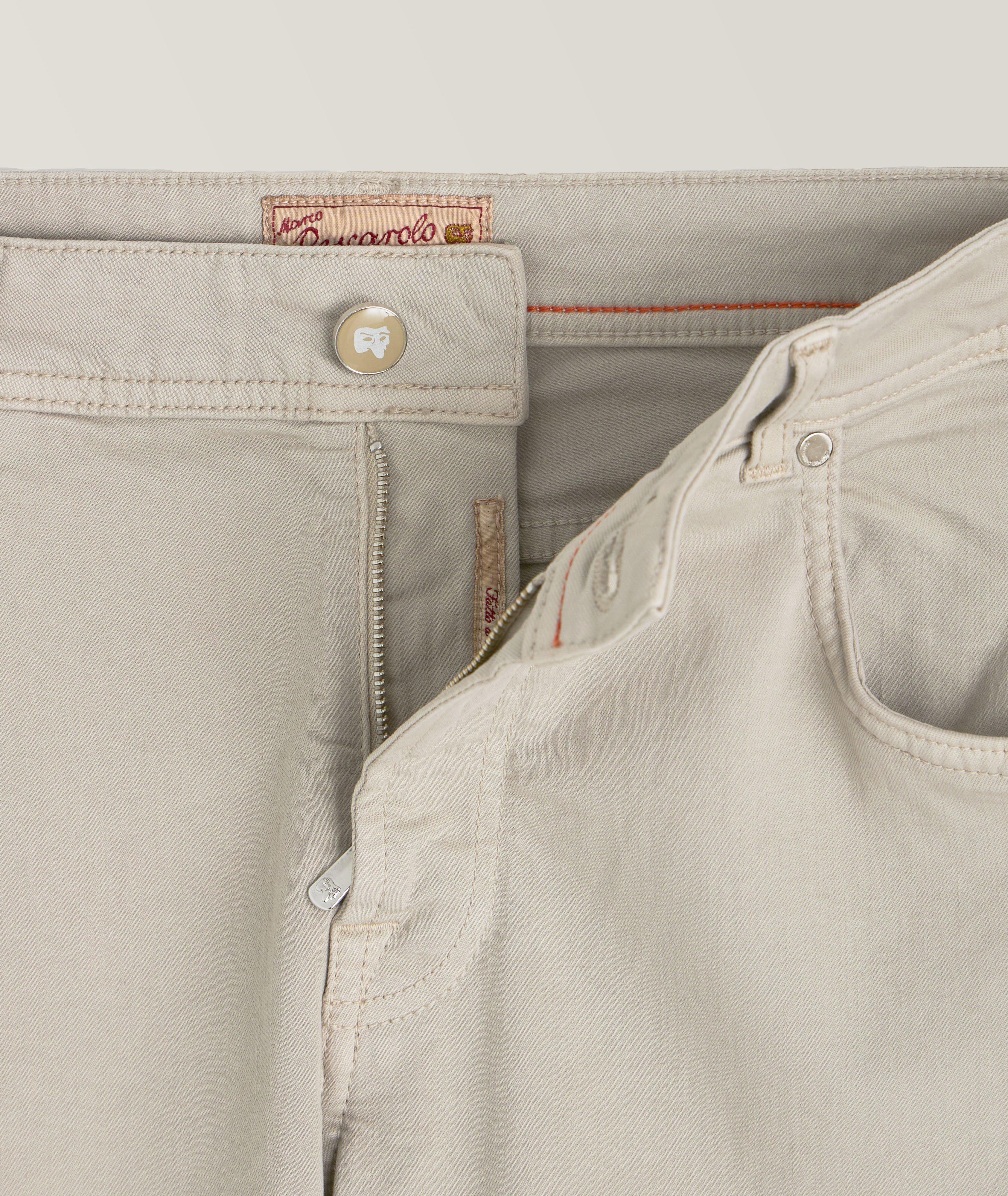 5-Pocket Style Washed Stretch-Cotton Pants