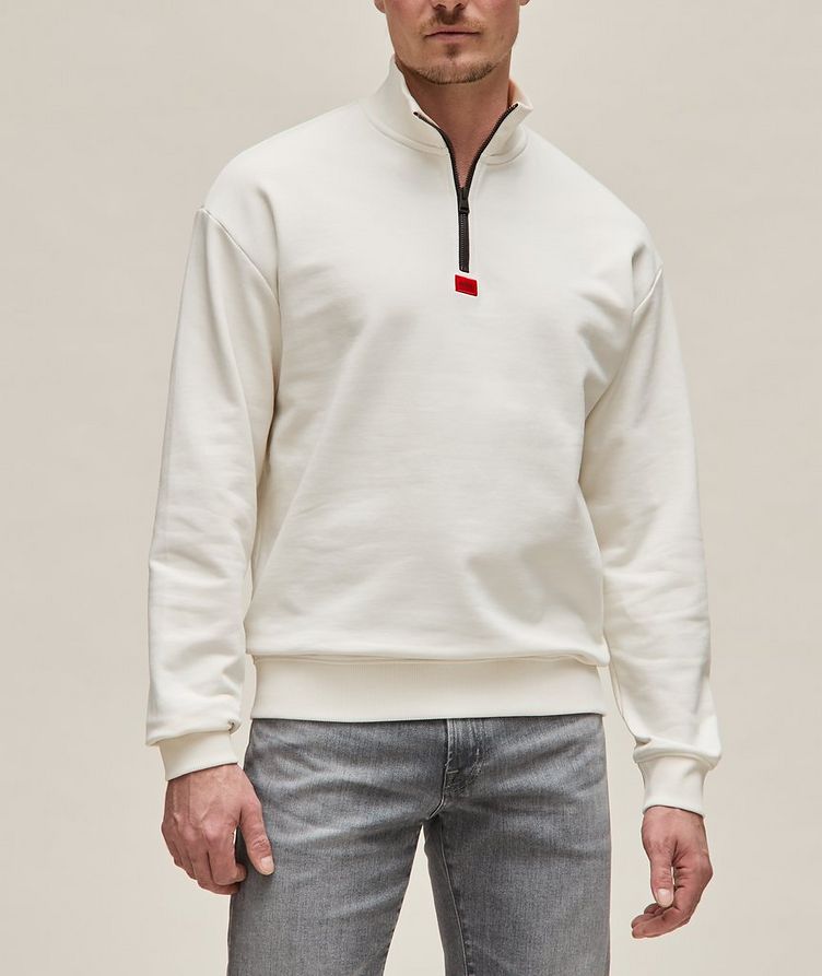 French Terry Cotton Quarter-Zip Sweater image 1