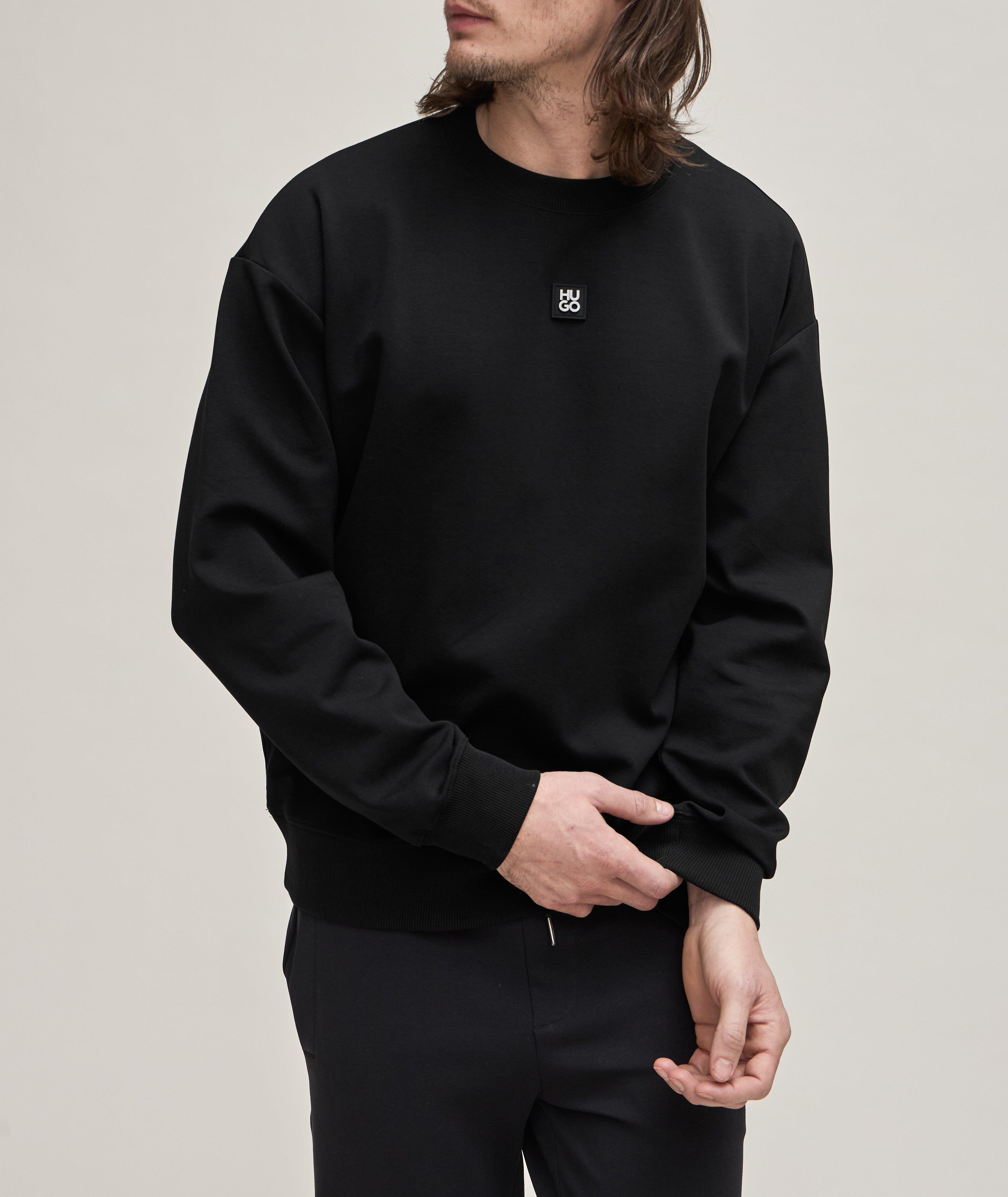 Stacked Logo Stretch-Cotton Sweater image 1