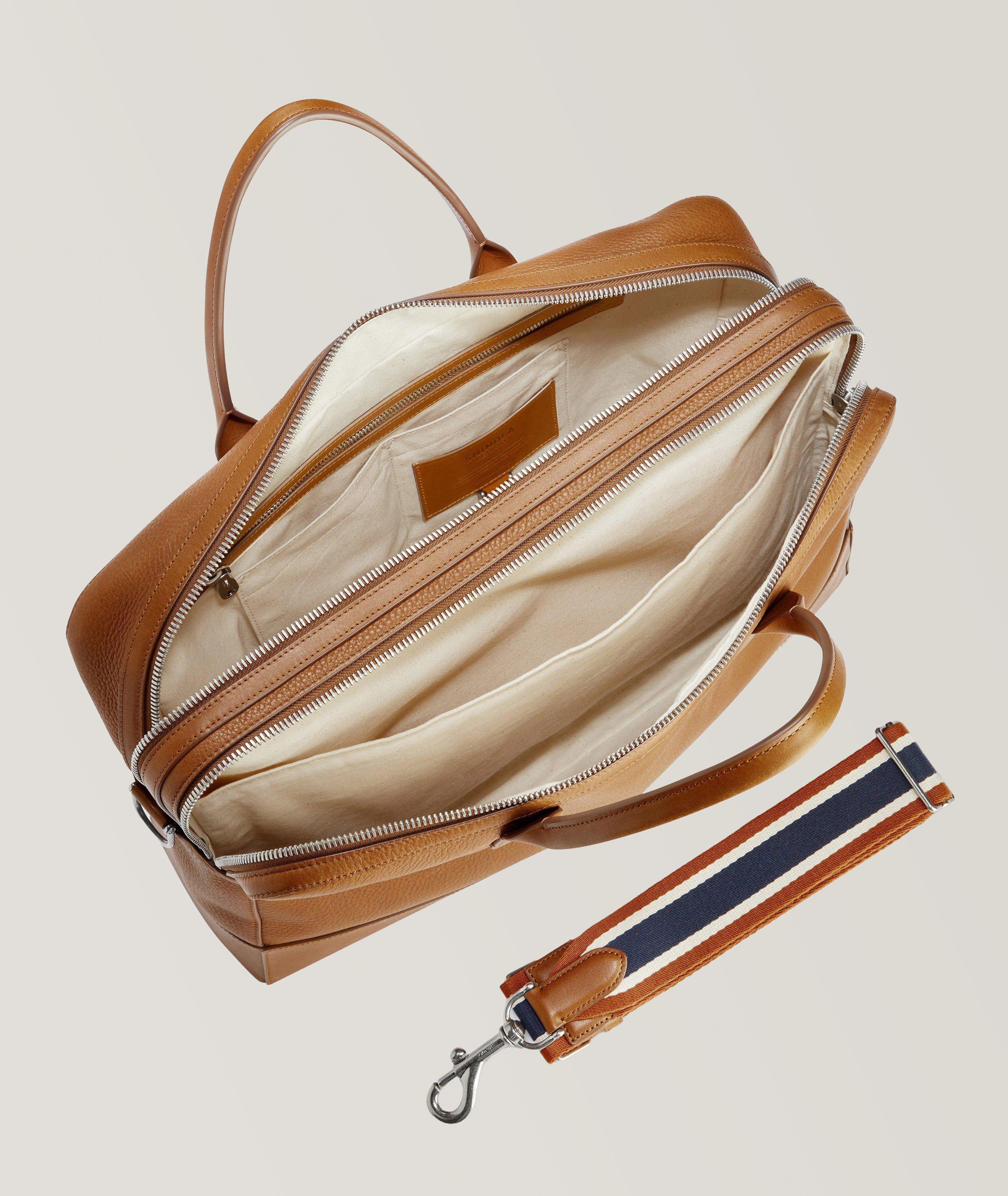 Canfield Double Zip Grain Leather Messenger Bag image 3