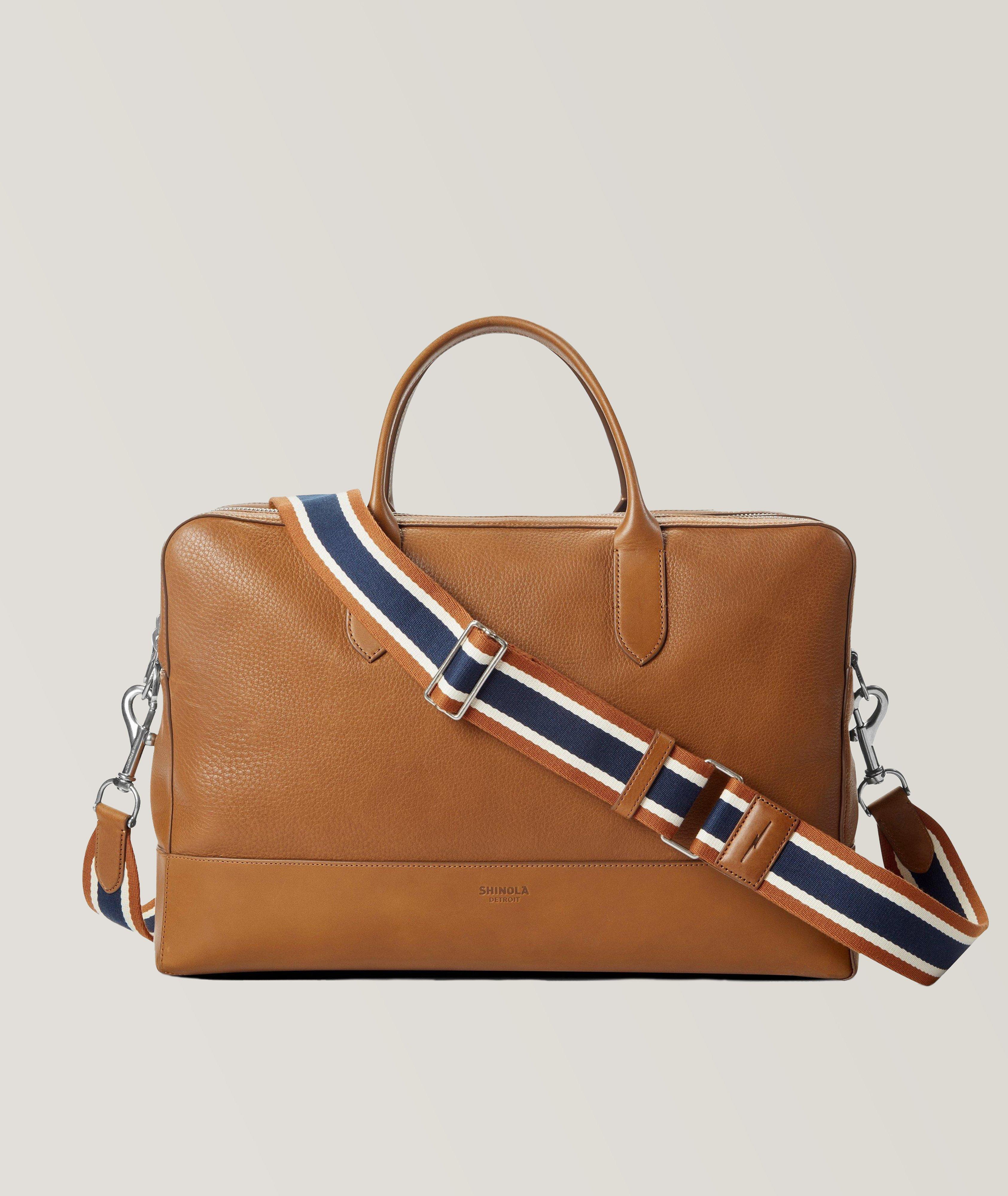 Canfield Double Zip Grain Leather Messenger Bag image 0