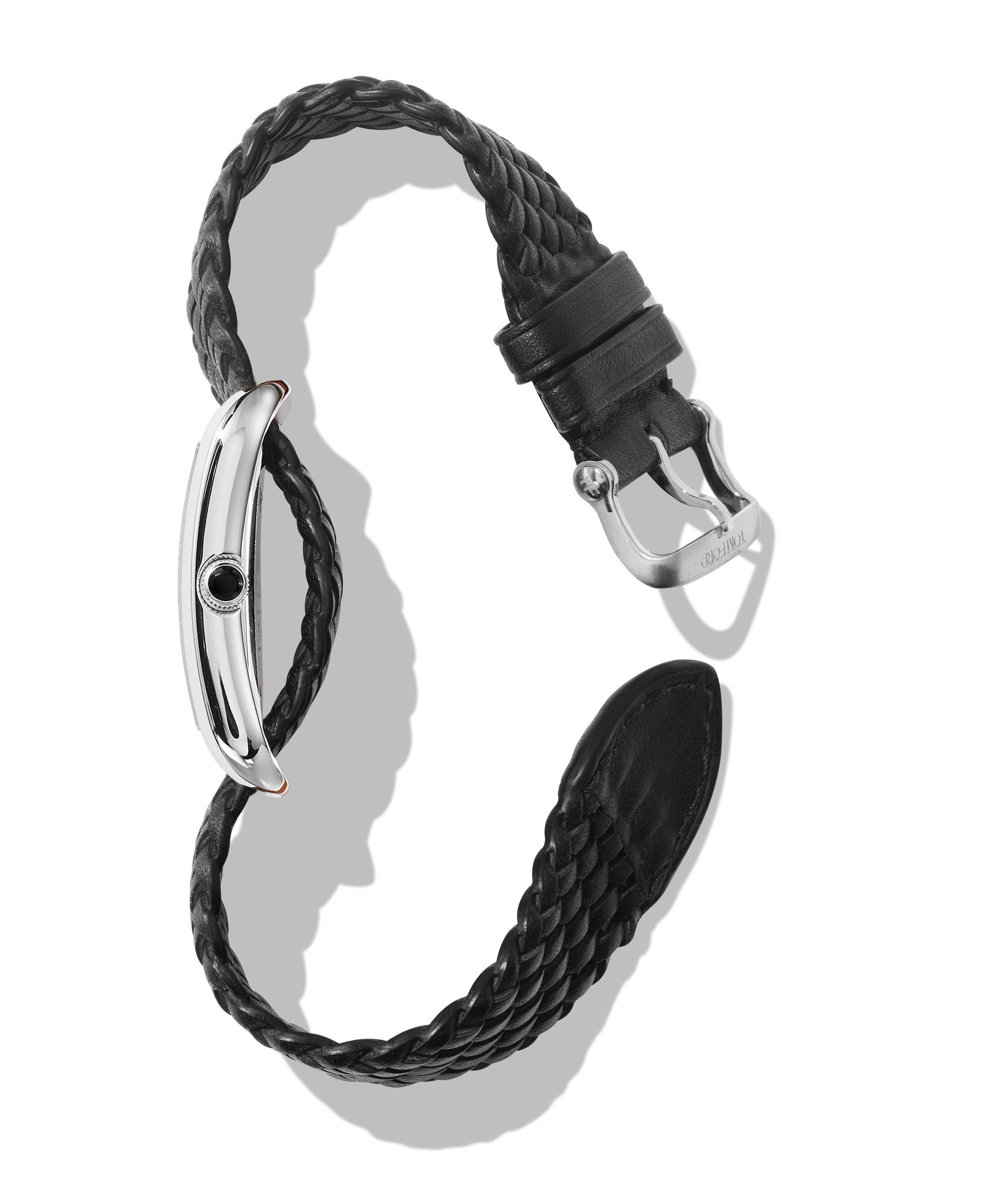 Dialed Braided Leather Watch image 2