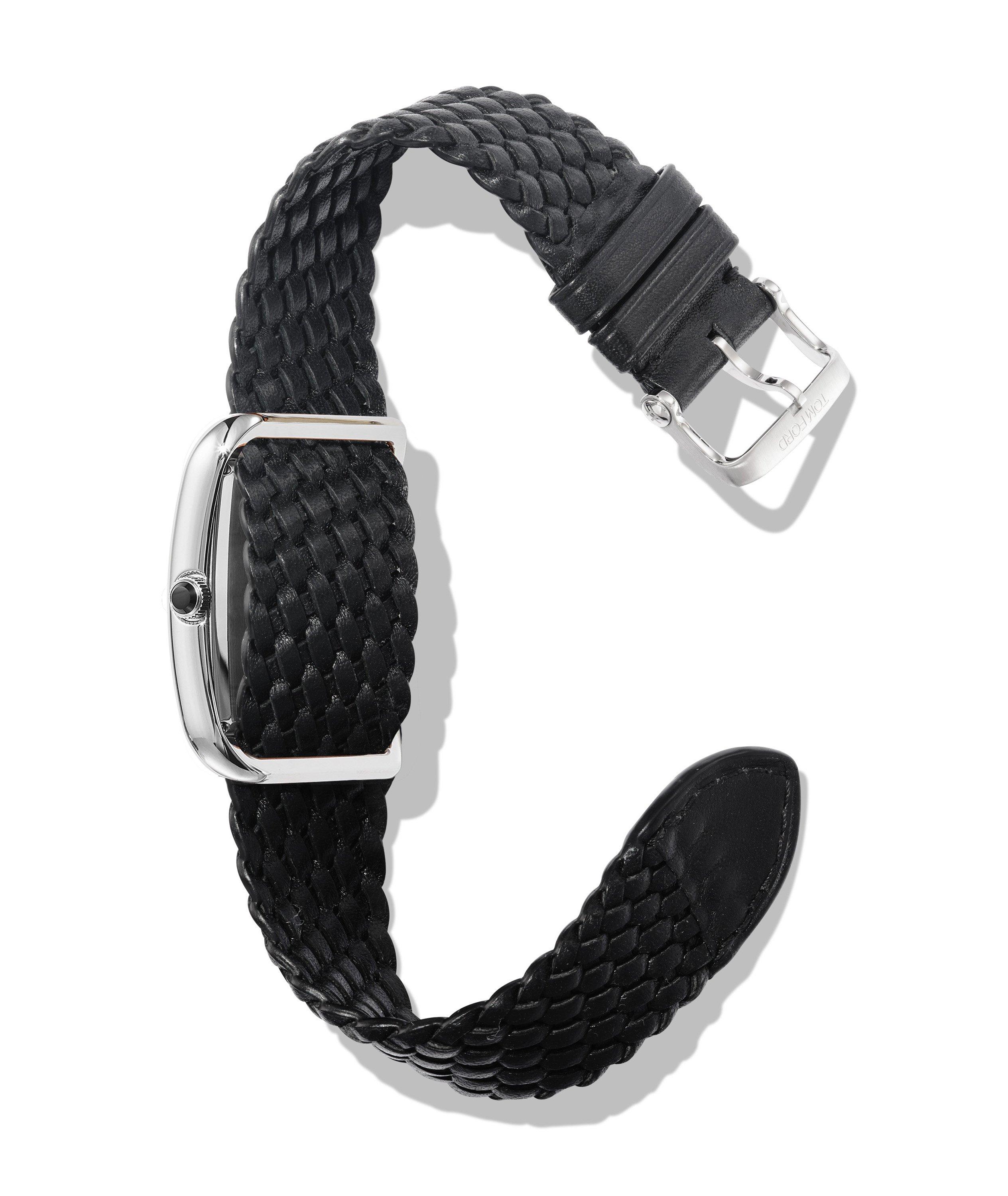 Dialed Braided Leather Watch image 3