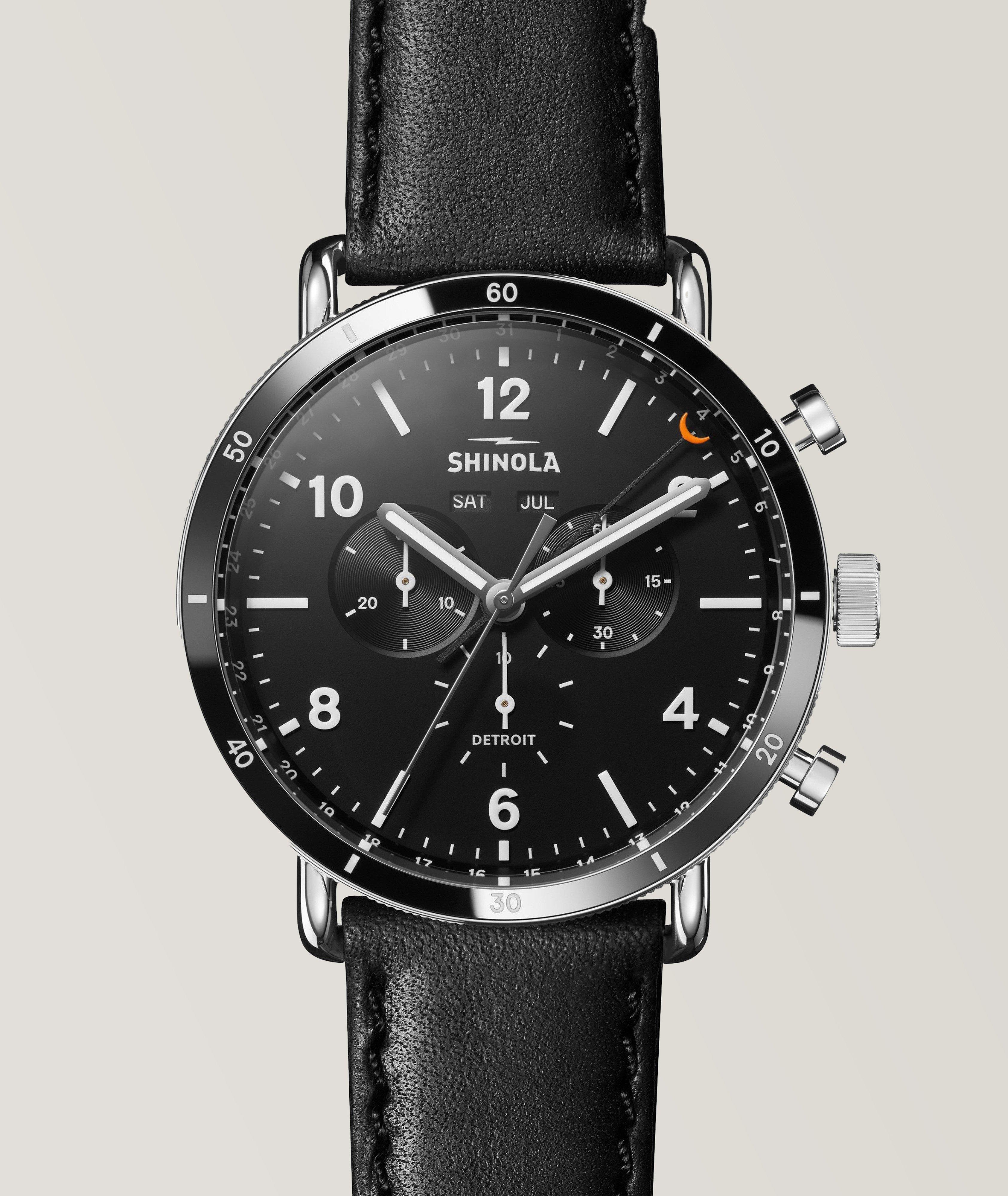 The Canfield Leather Strap Sport Watch image 1