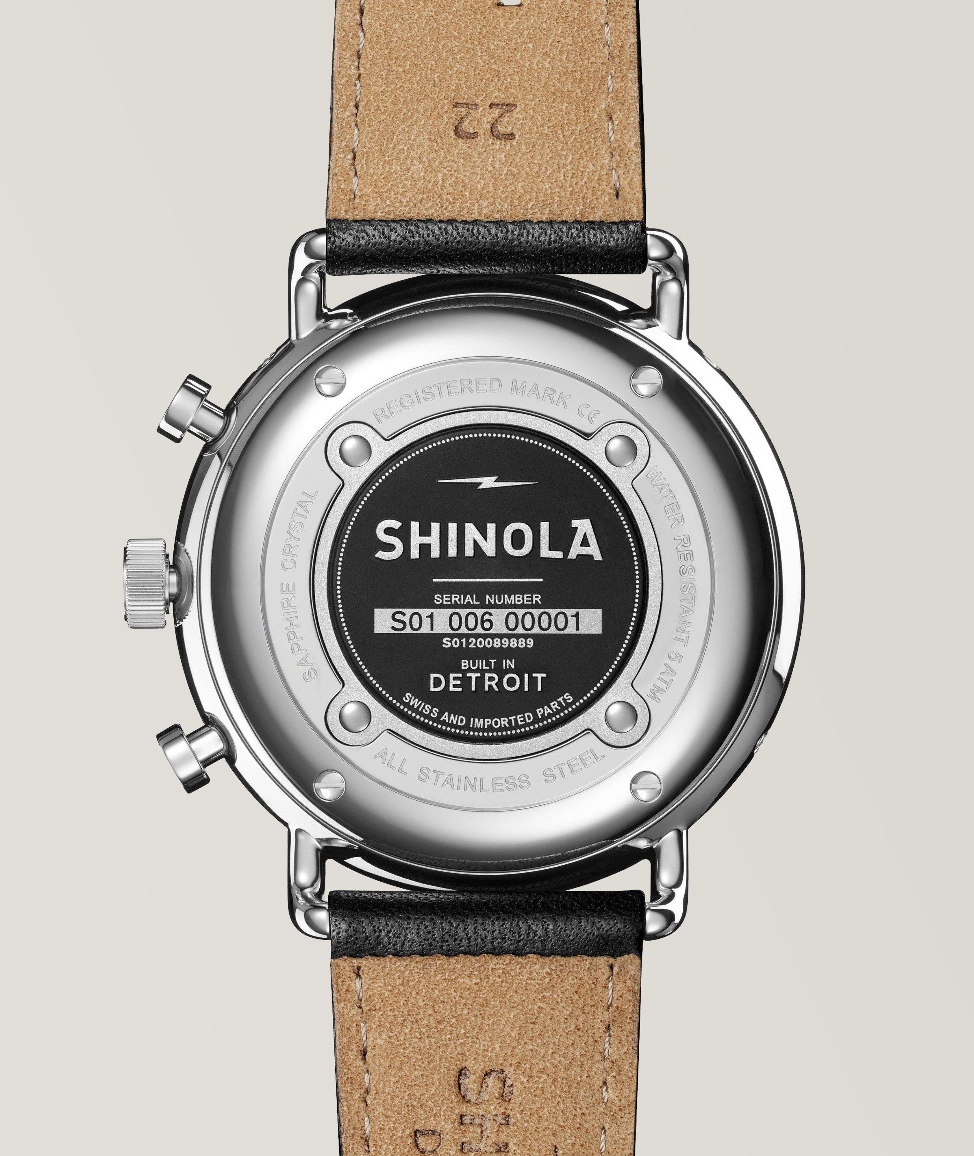 The Canfield Leather Strap Sport Watch image 4