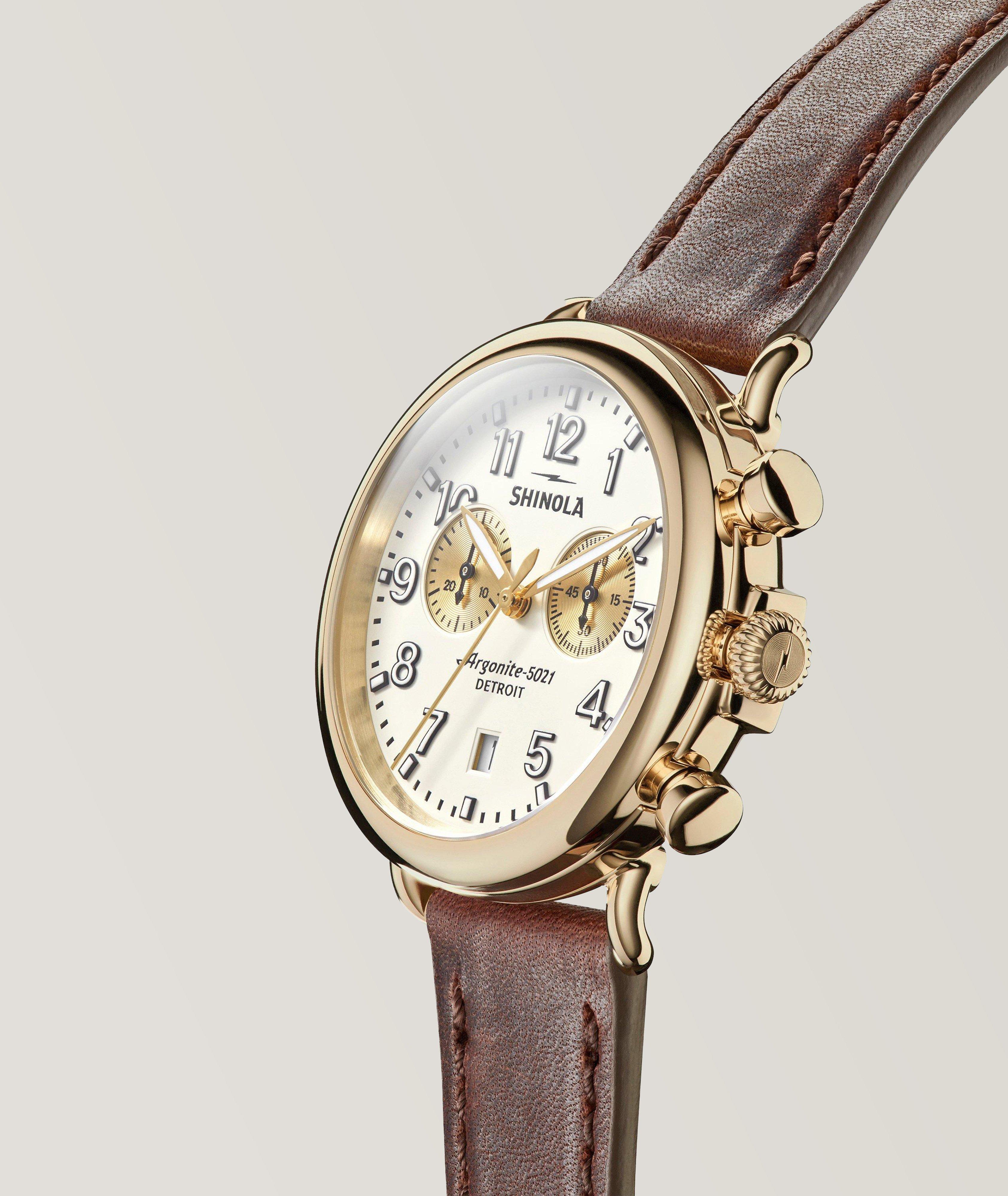 Montre-chronographe Runwell avec bracelet en cuir image 1