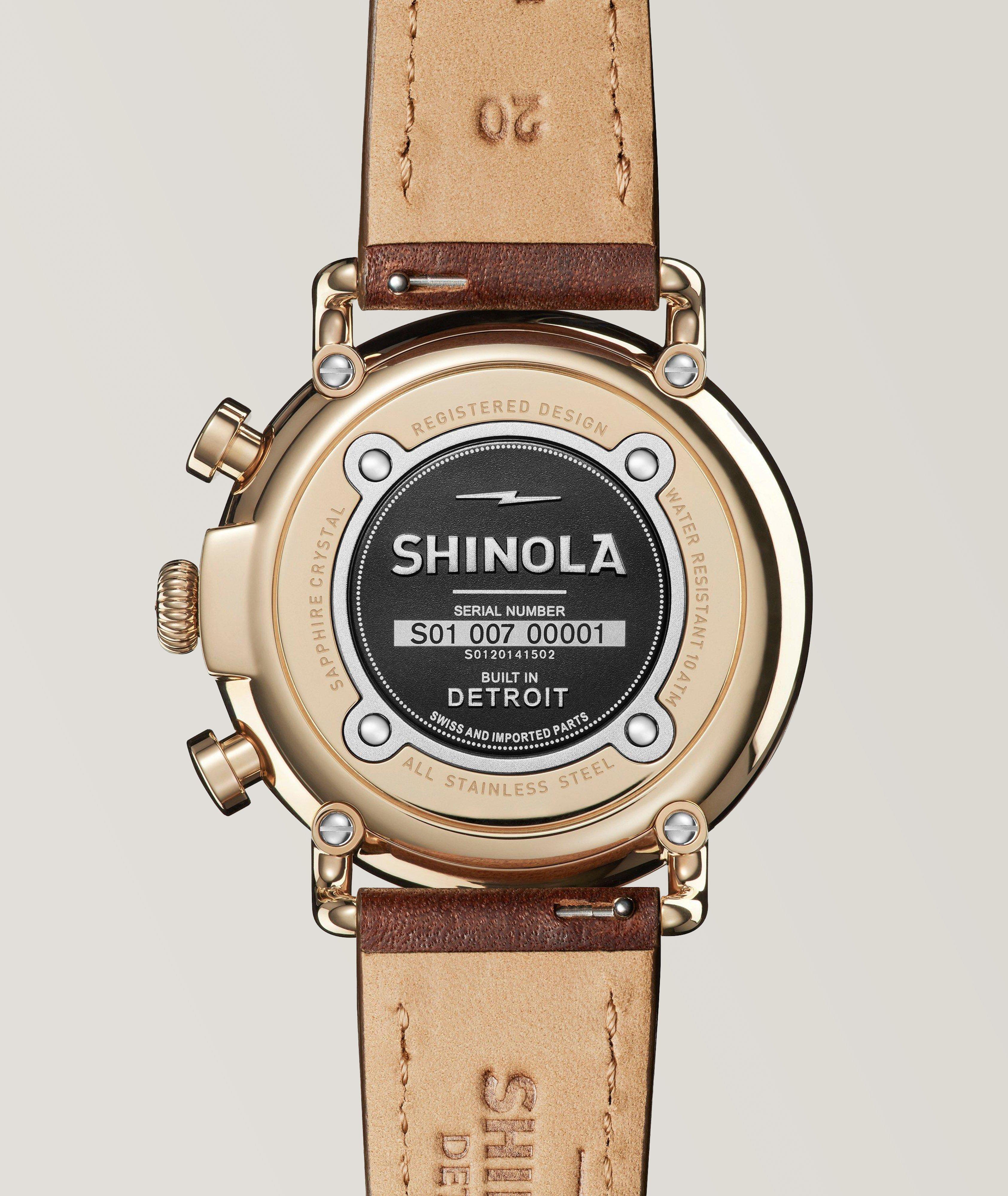 Montre-chronographe Runwell avec bracelet en cuir image 3