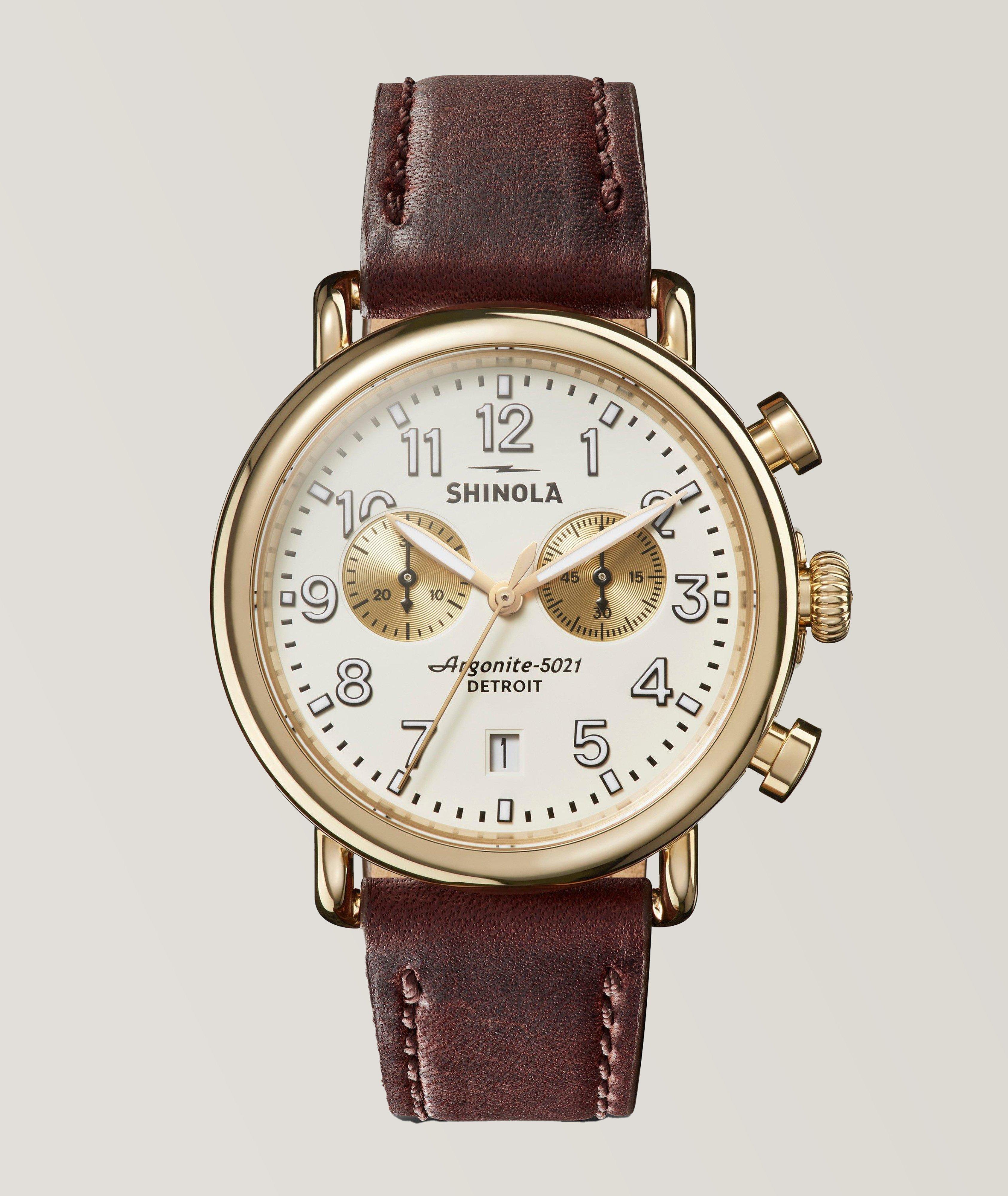 Montre-chronographe Runwell avec bracelet en cuir image 0