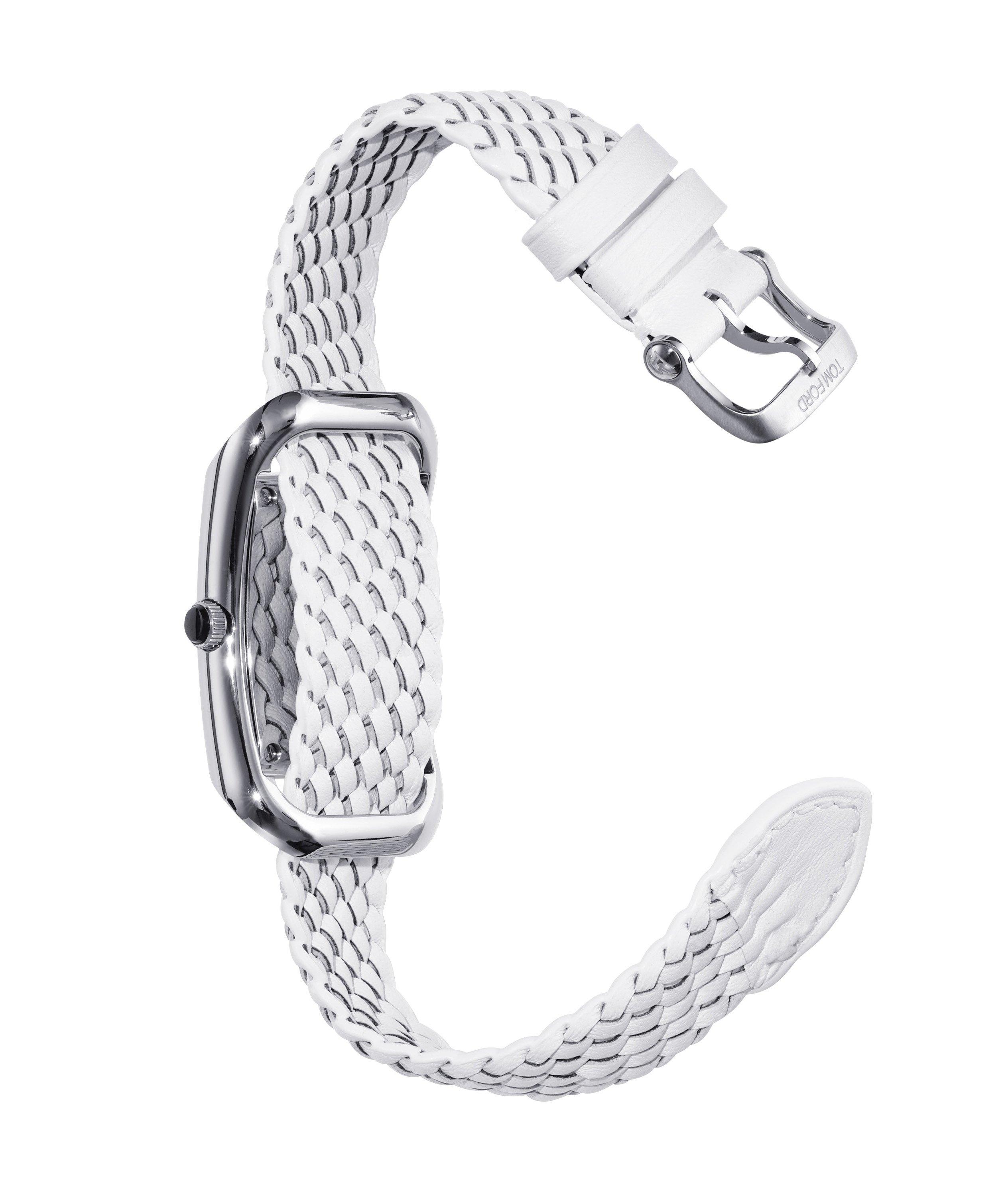 Montre avec bracelet en cuir tressé image 3
