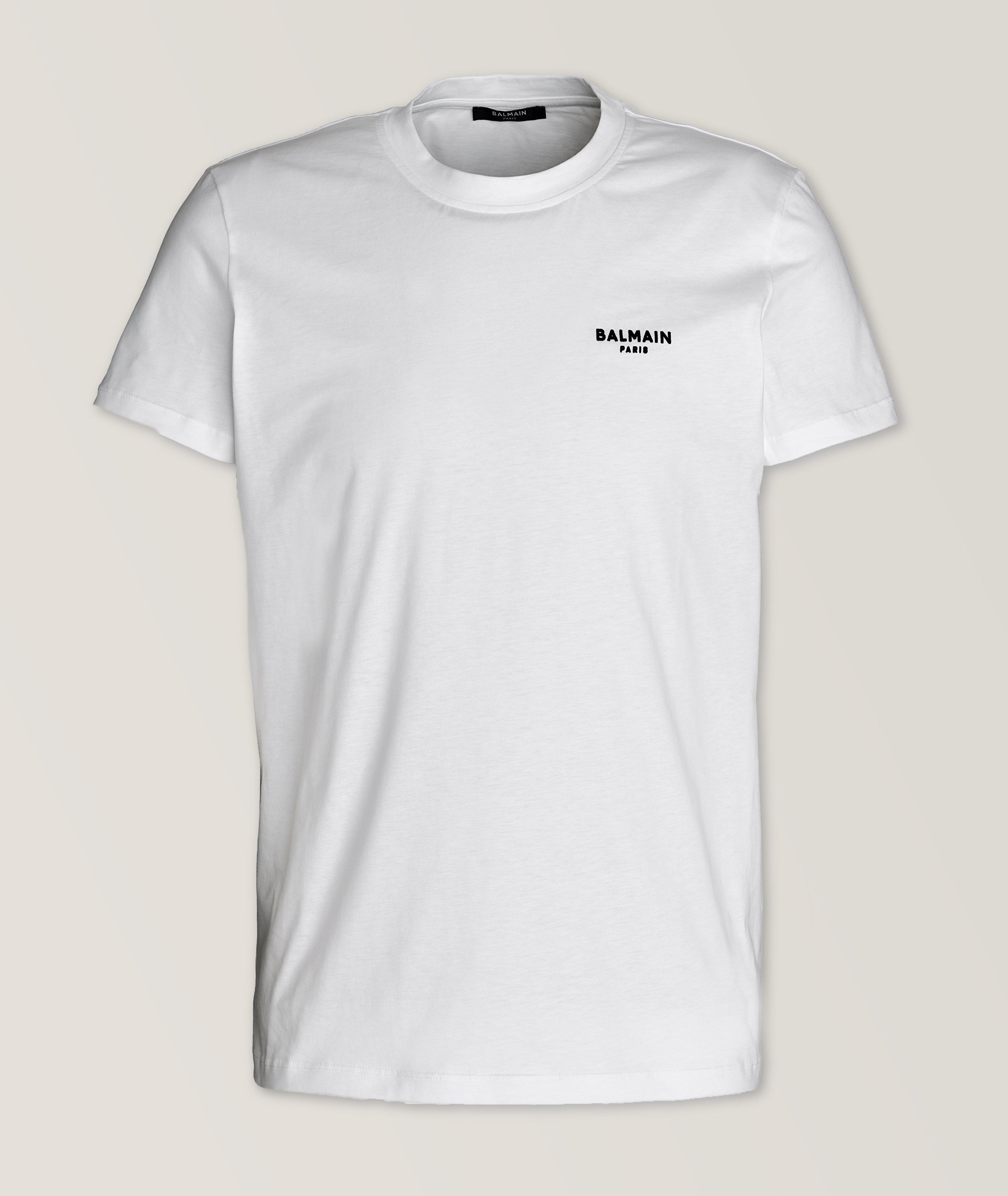 T-shirt en coton avec logo en velours image 0