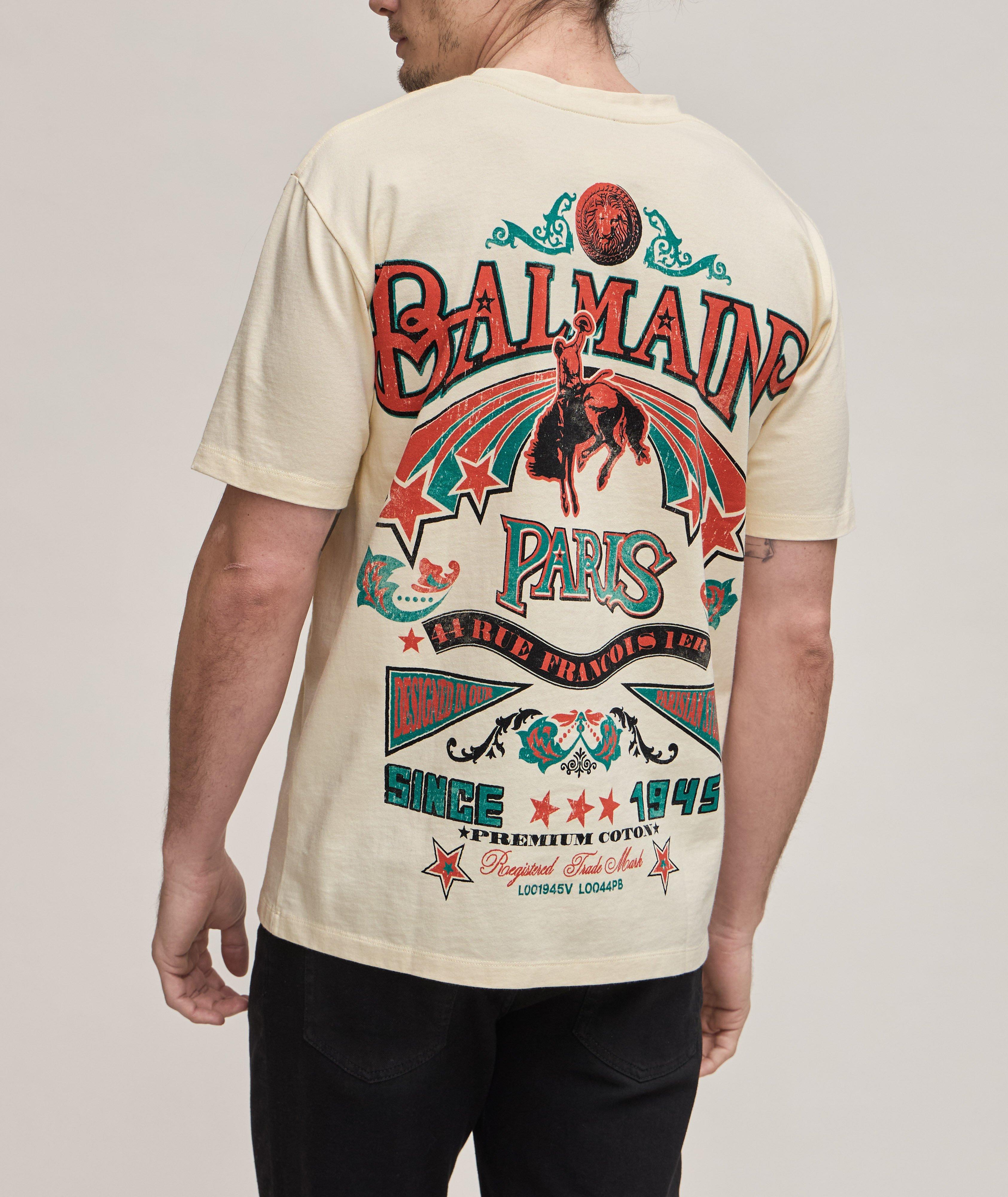 T-shirt en coton à détail de style western à l’arrière image 2