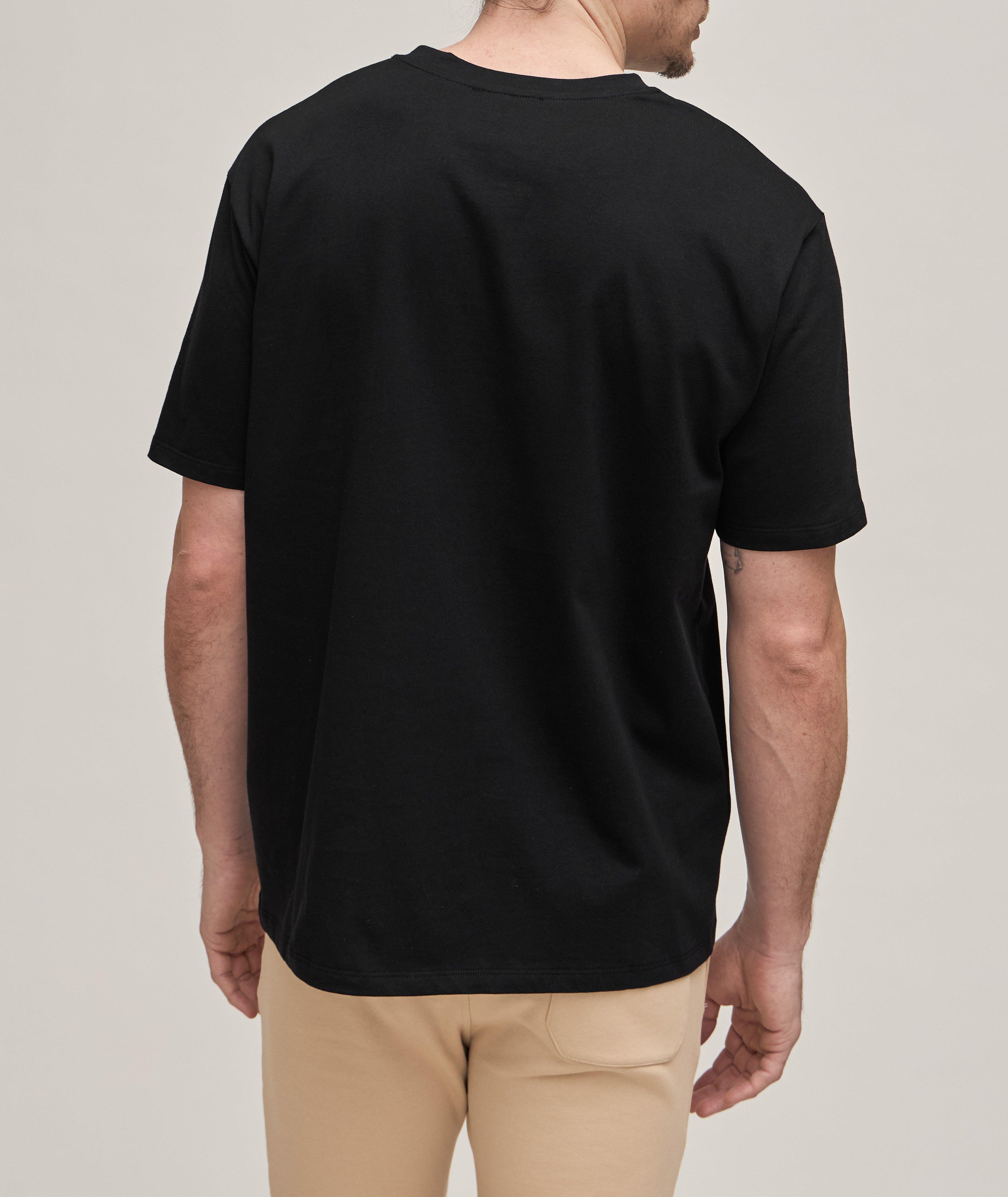 T-shirt en coton avec logo de style rétro image 2