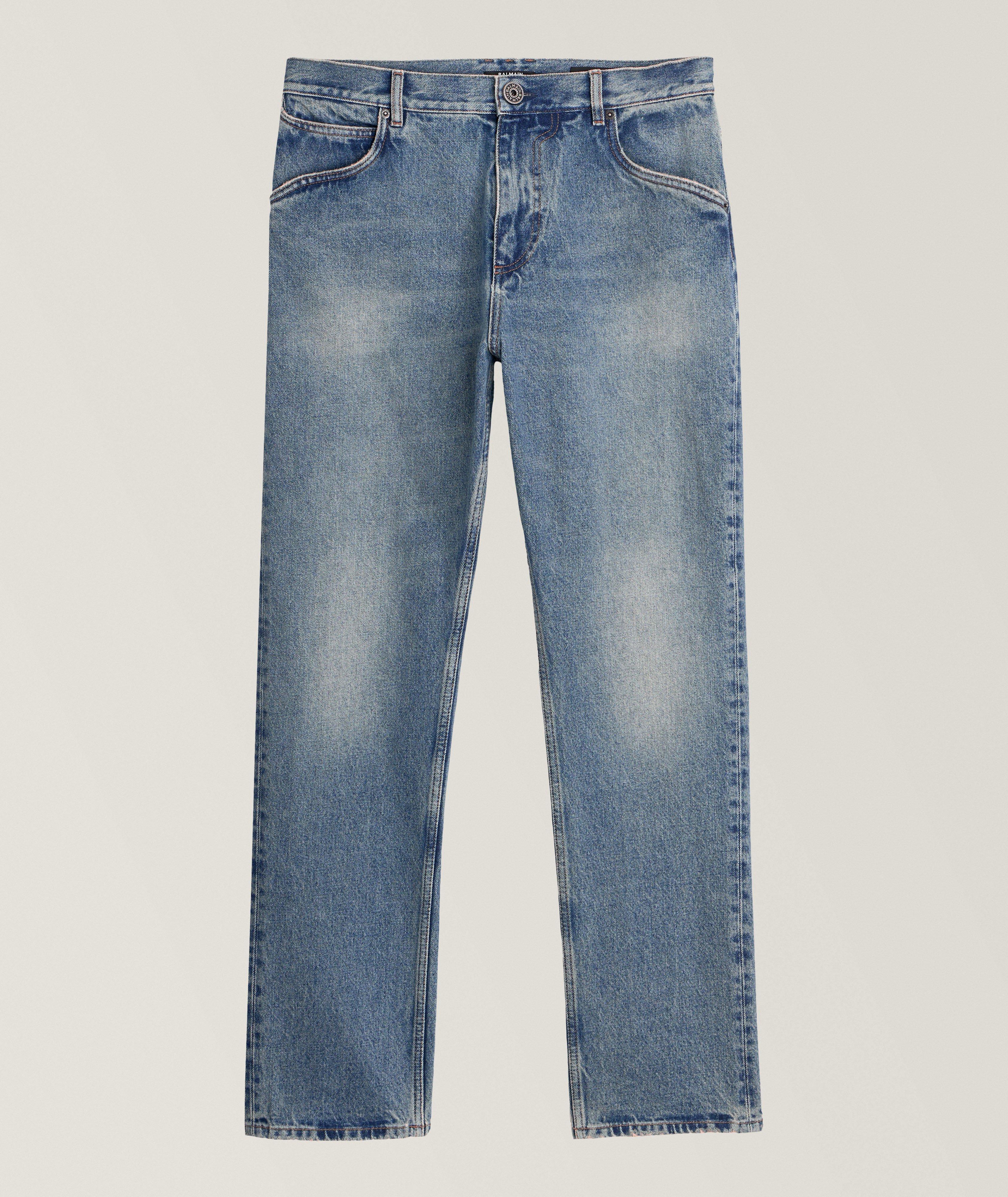 Vintage Wash Denim Jeans image 0