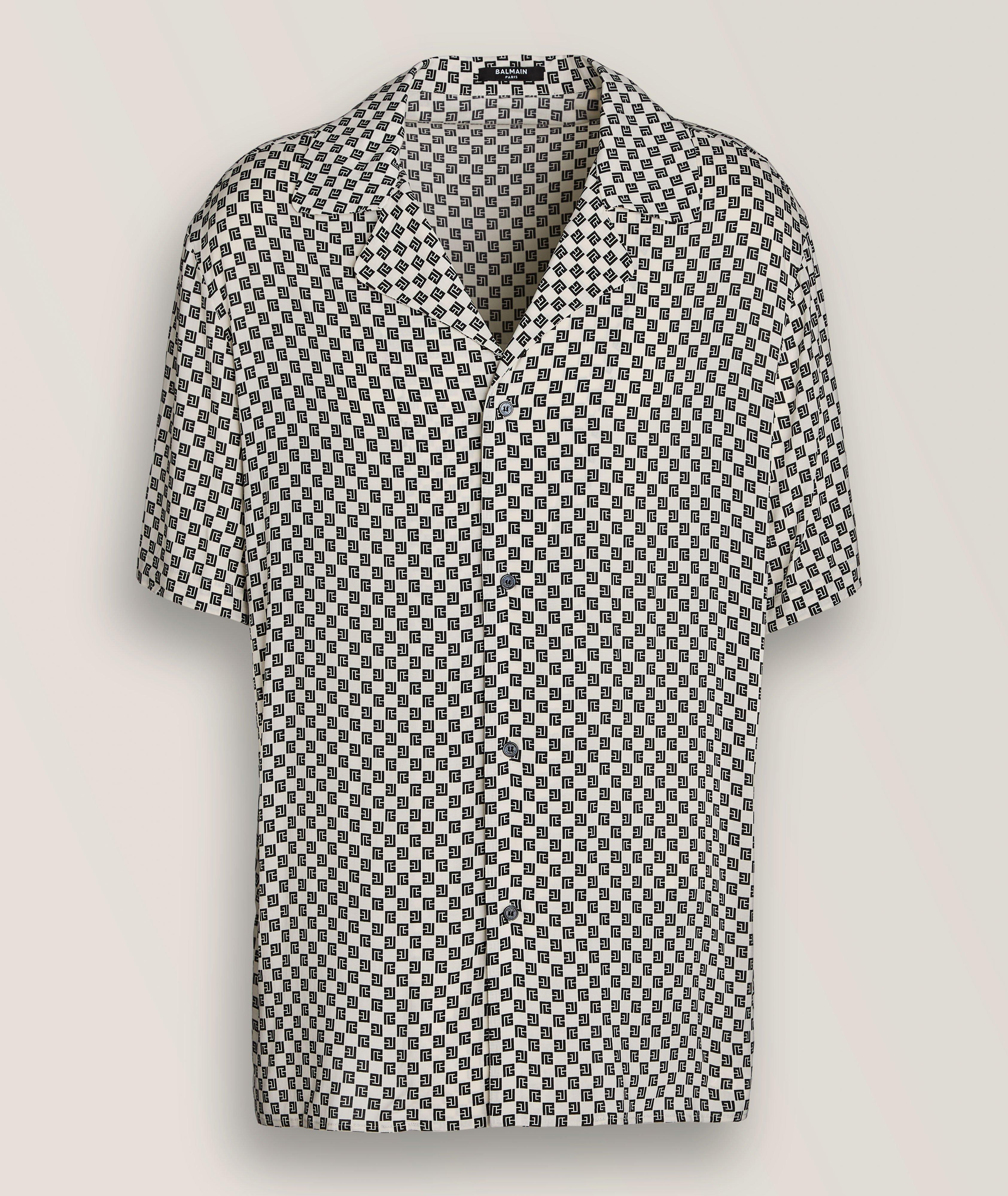 Balmain Mini Monogram Viscose Shirt