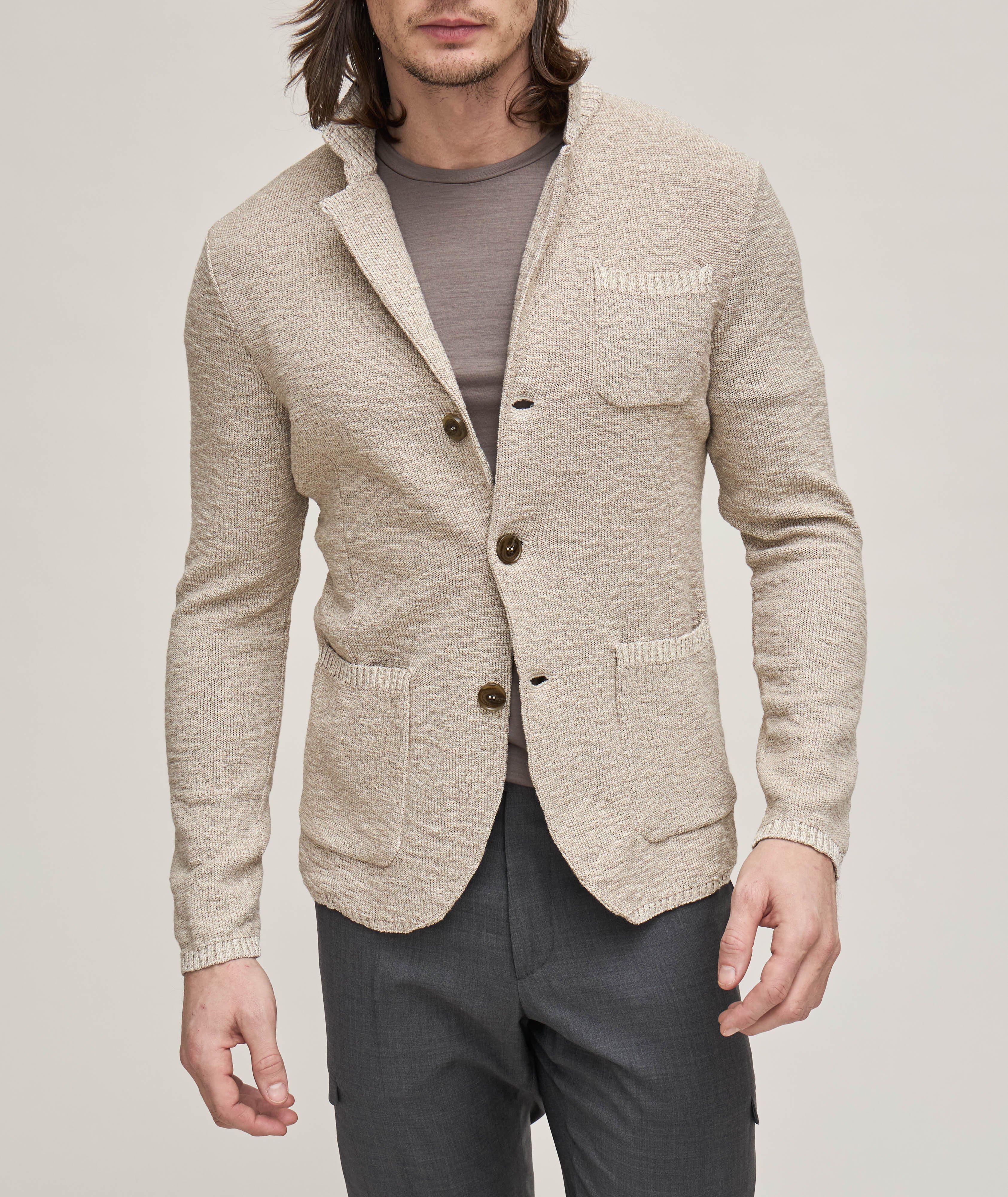 Veston-cardigan en mélange de coton image 1