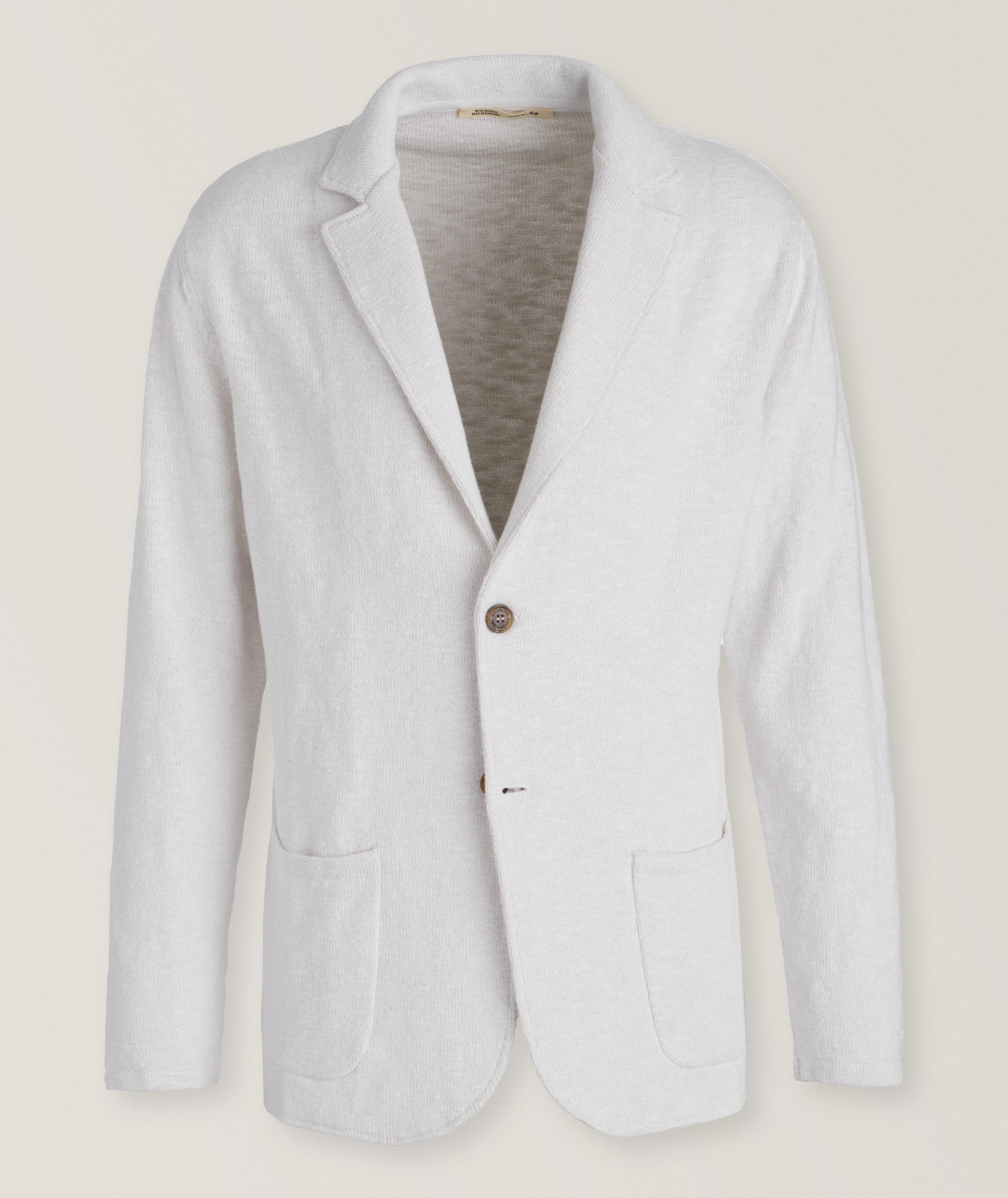 Summer Mouline Cotton-Blend Knitted Sport Jacket image 0