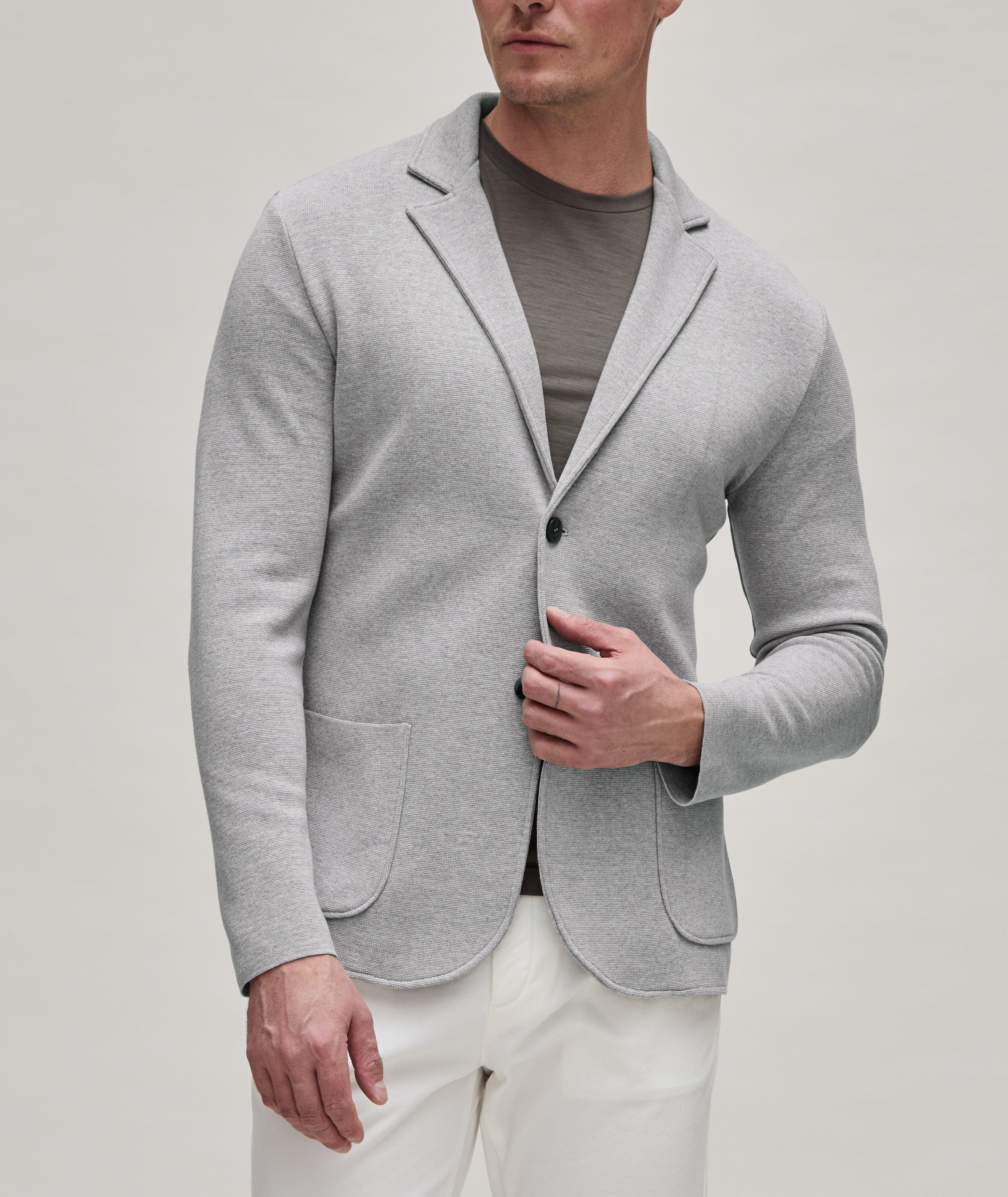 Veston-cardigan en soie et en coton image 1