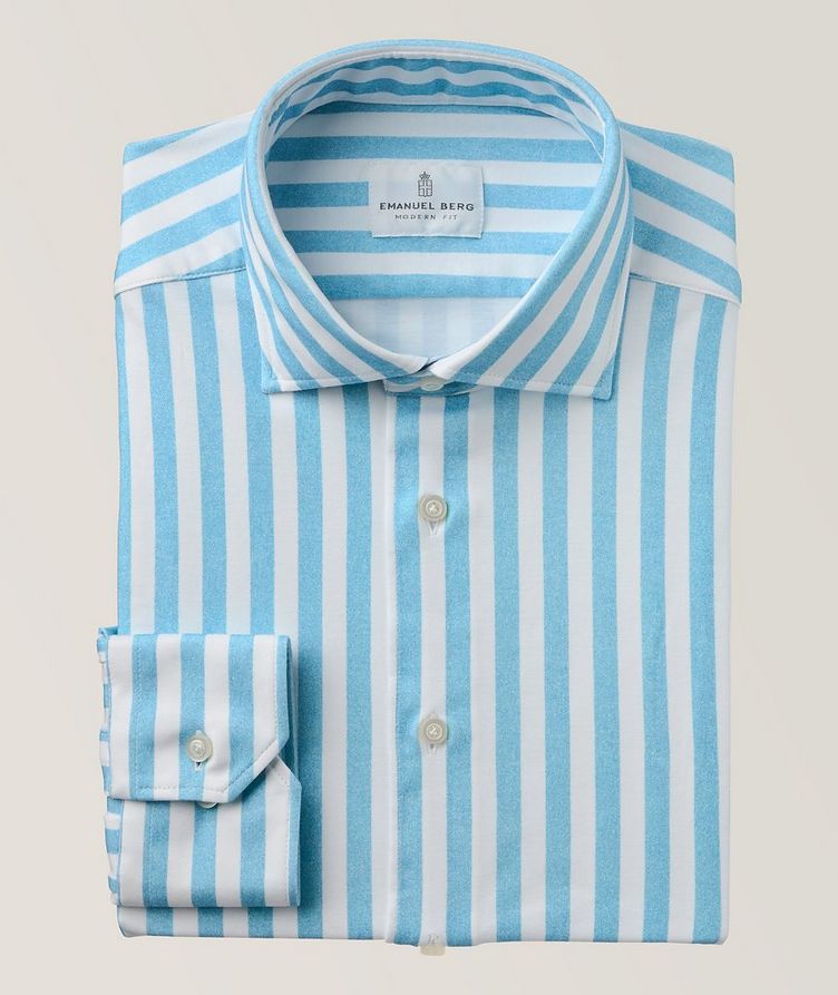 Striped Modern 4-Flex Stretch Knit Shirt image 0
