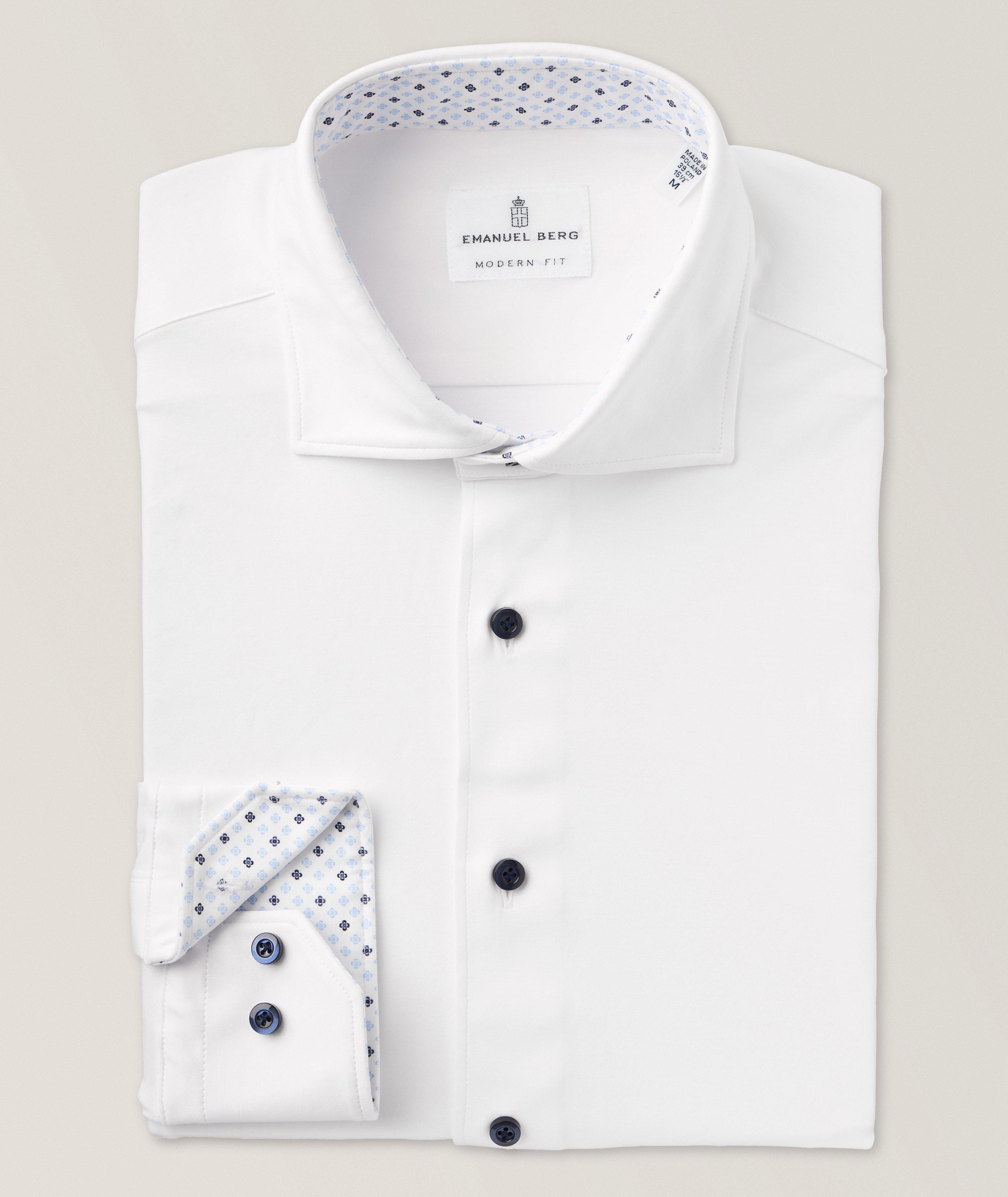 Modern Fit 4-Flex Stretch-Cotton Dress Shirt image 0