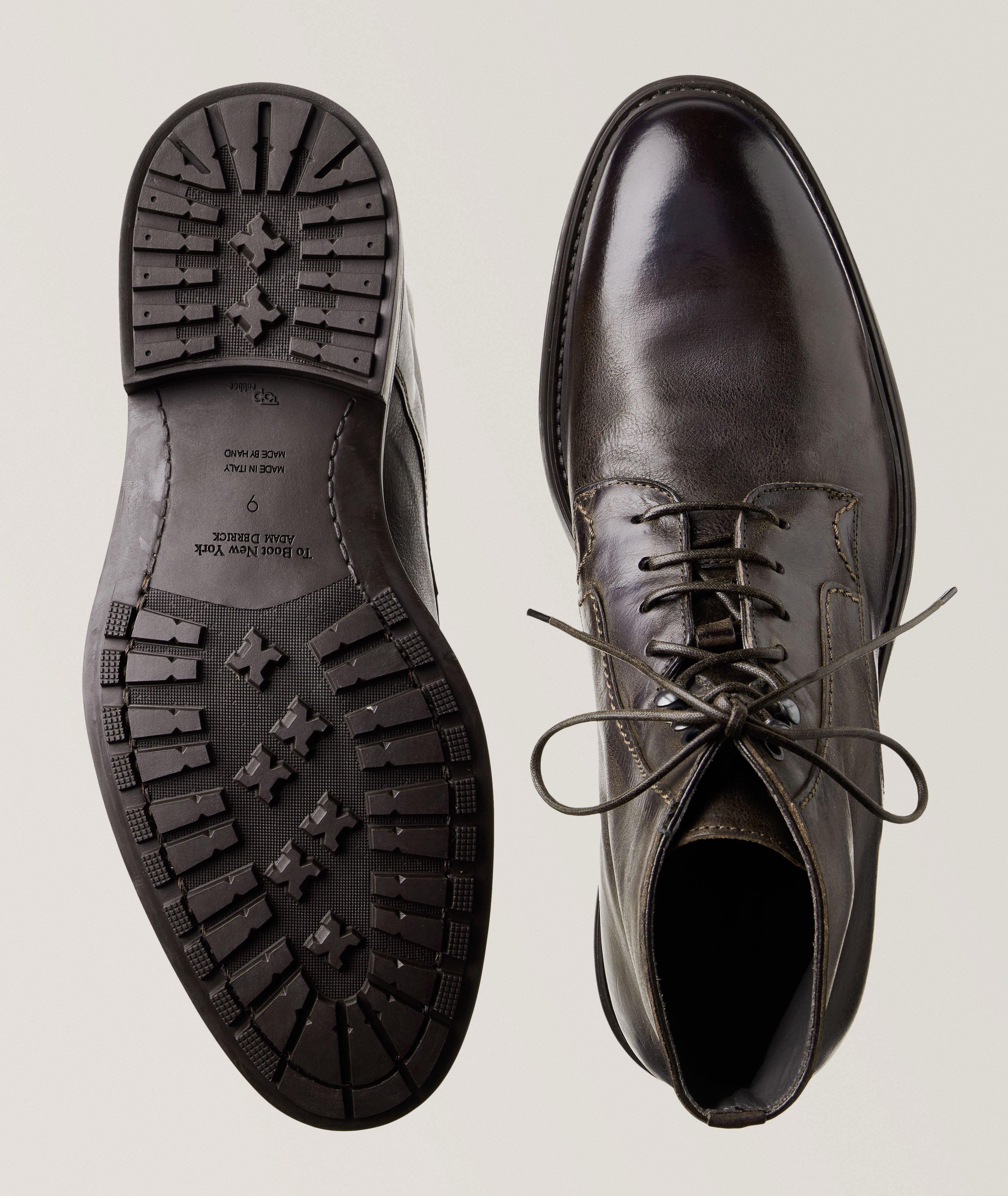 Soulier en Cuir Pour Homme - Chaussures de Luxe Noir Texture