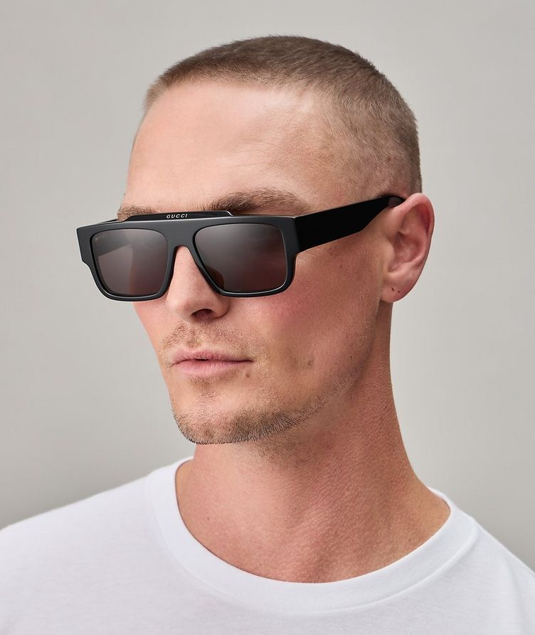 Shiny Rectangular Frame Sunglasses image 1