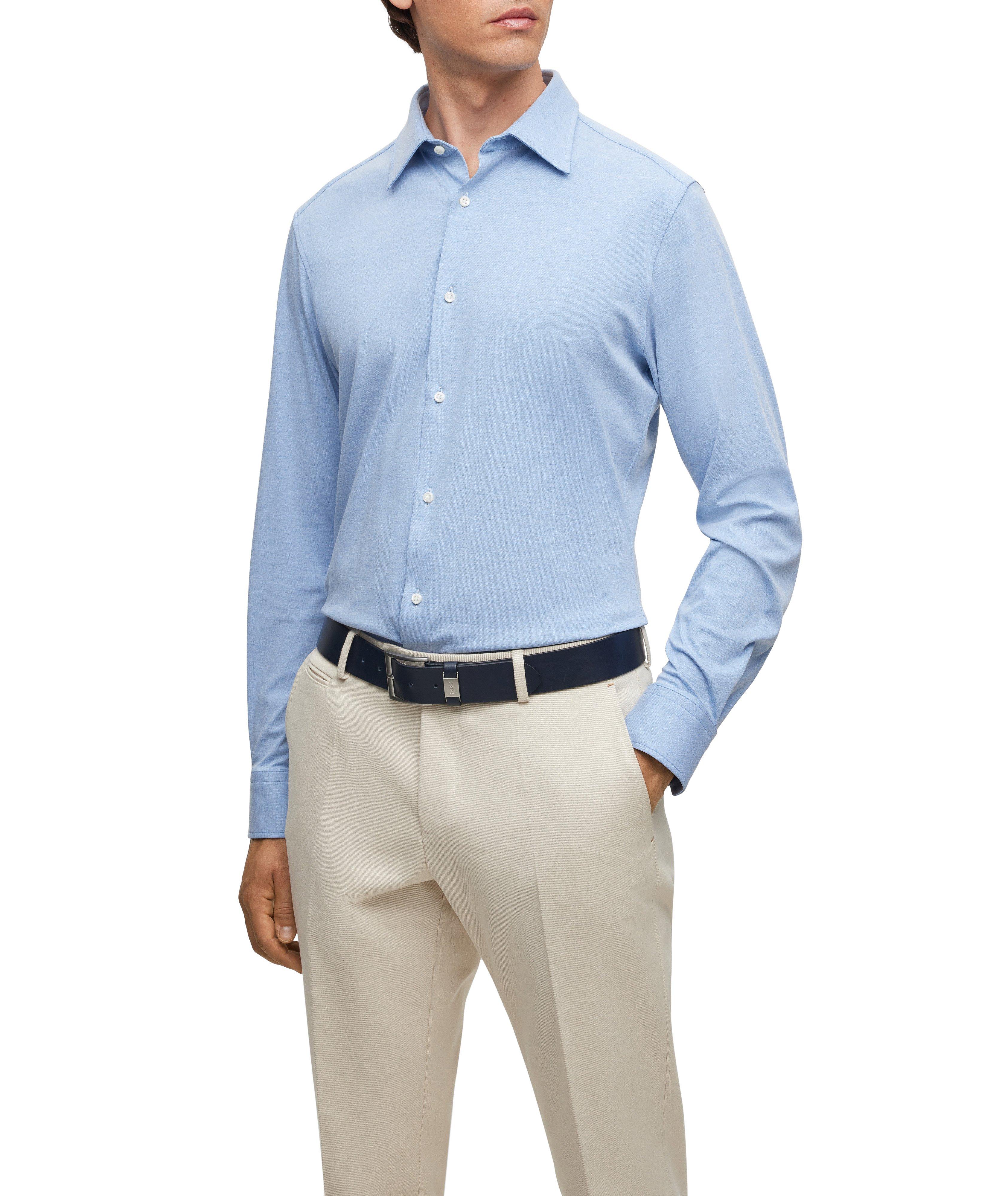 Slim-Fit Cotton-Blend Dress Shirt image 1