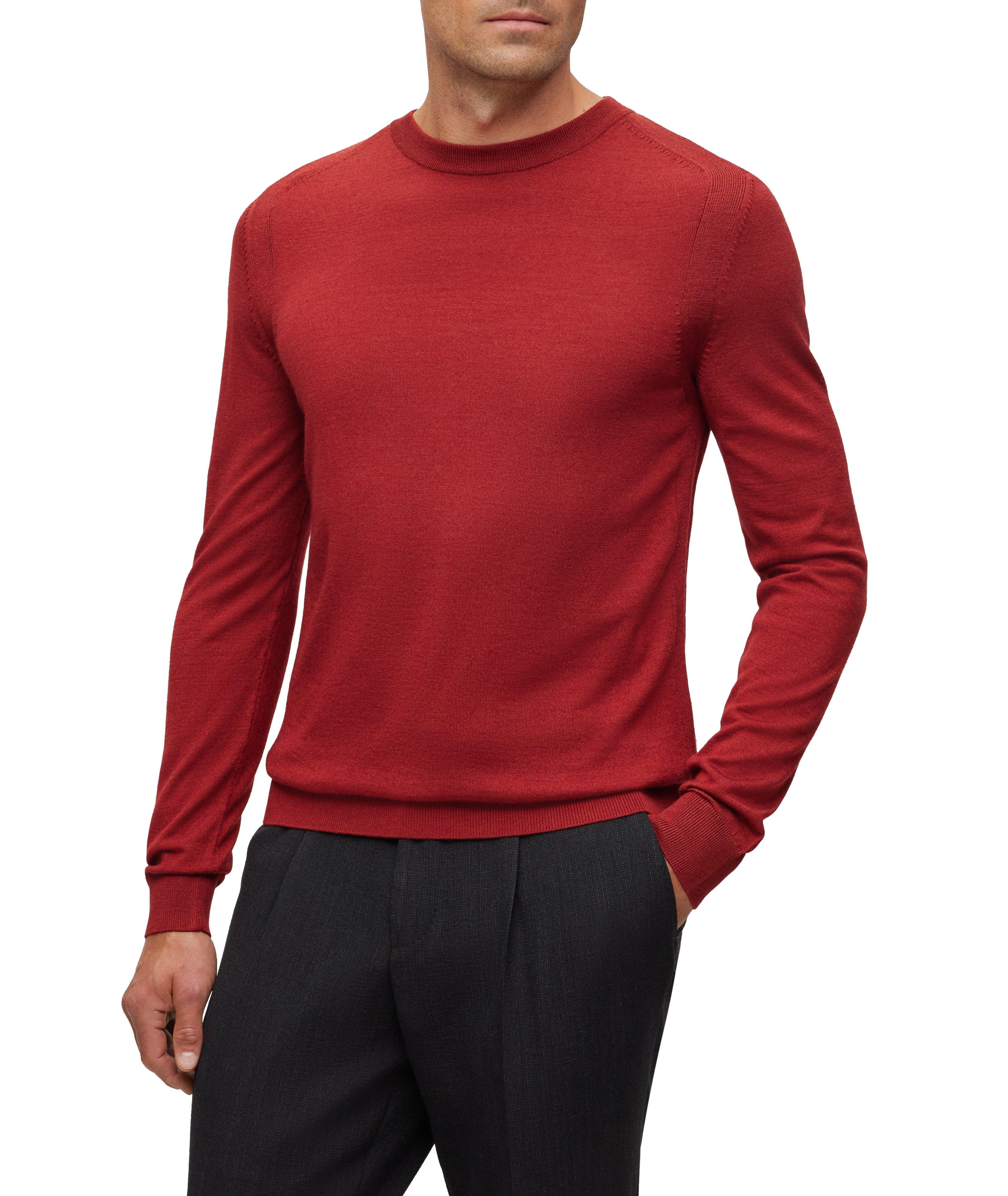 Pull en laine, en soie et en cachemire à encolure ronde image 1