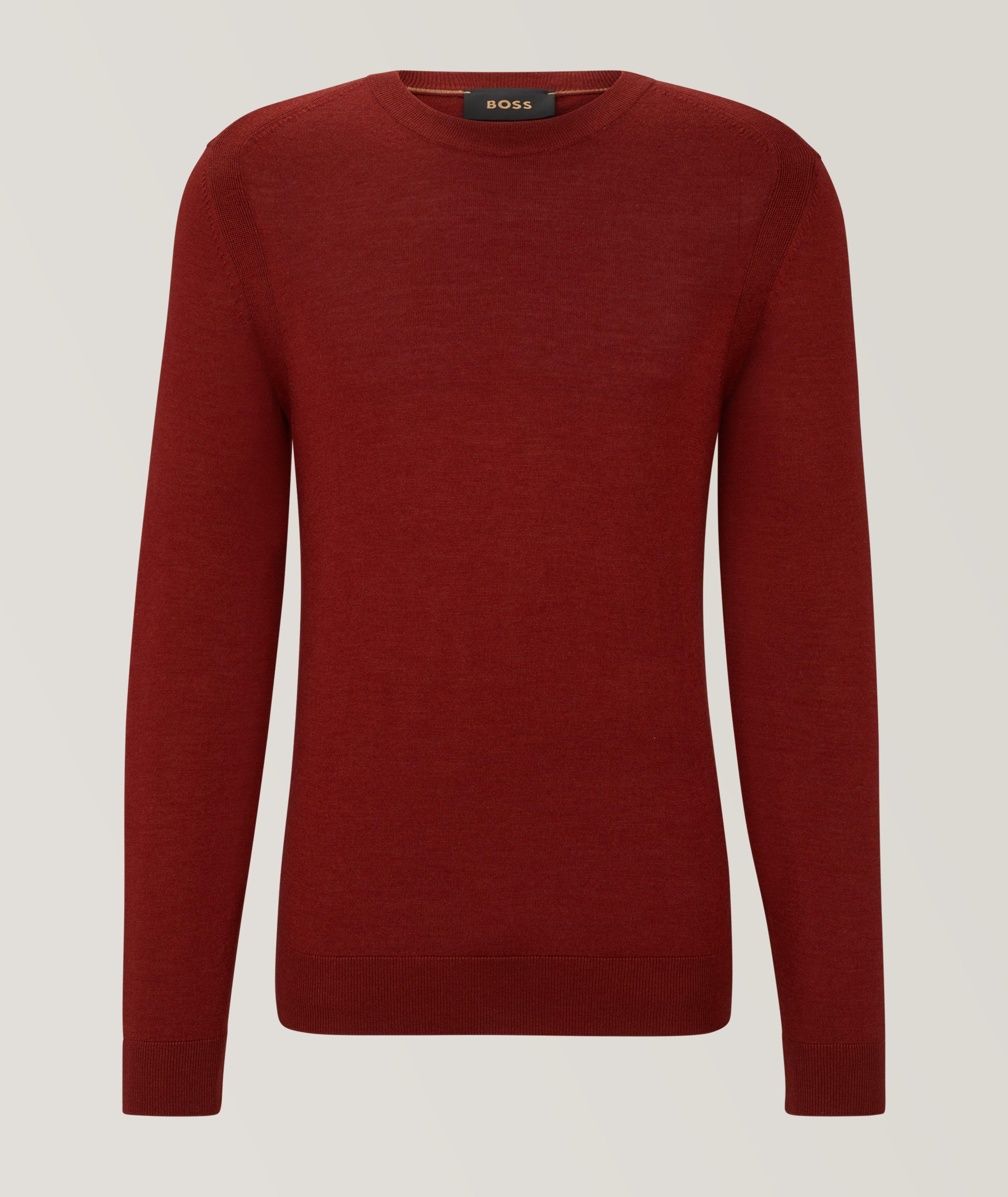 Pull en laine, en soie et en cachemire à encolure ronde image 0