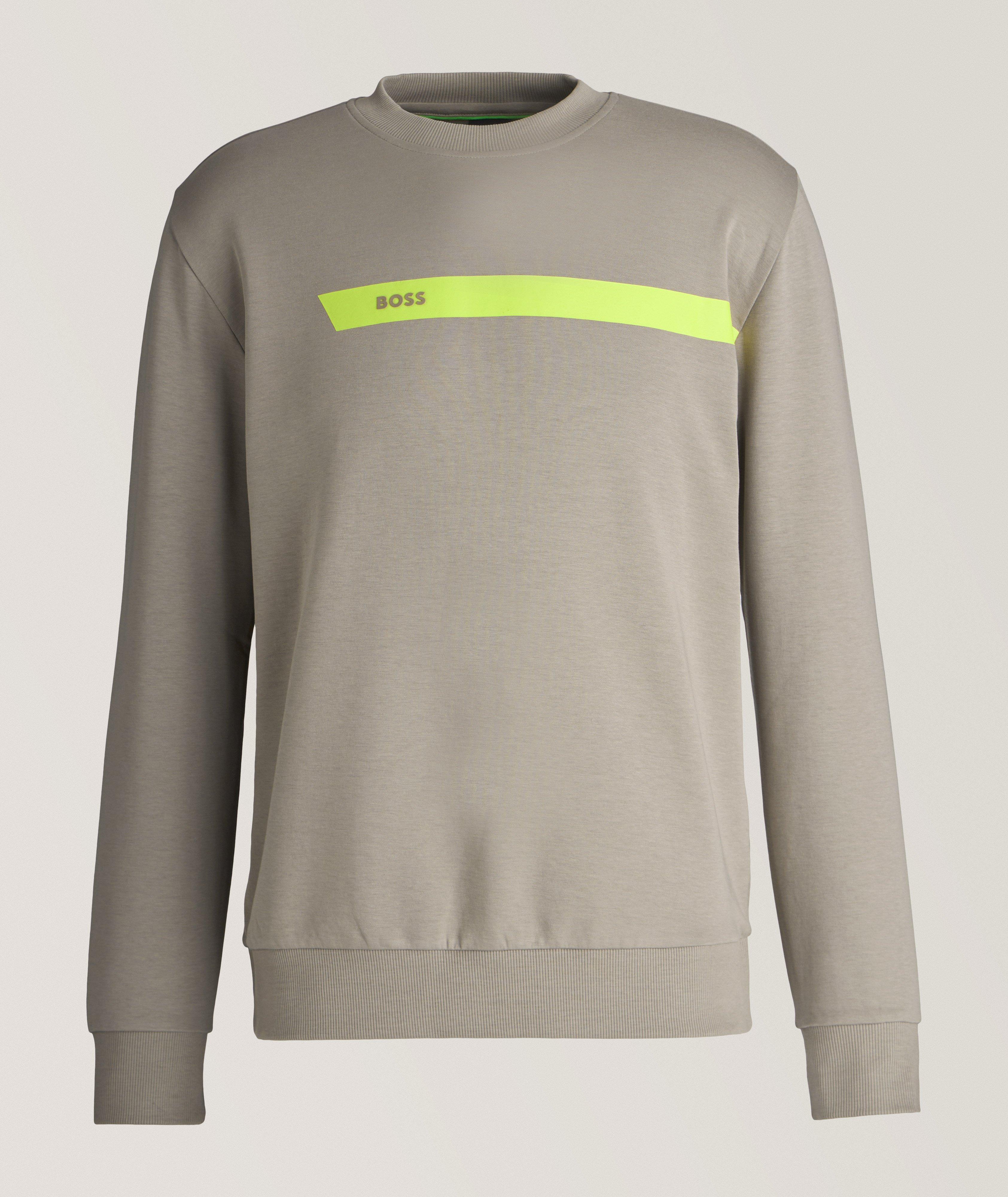 Pull en coton extensible avec logo image 0