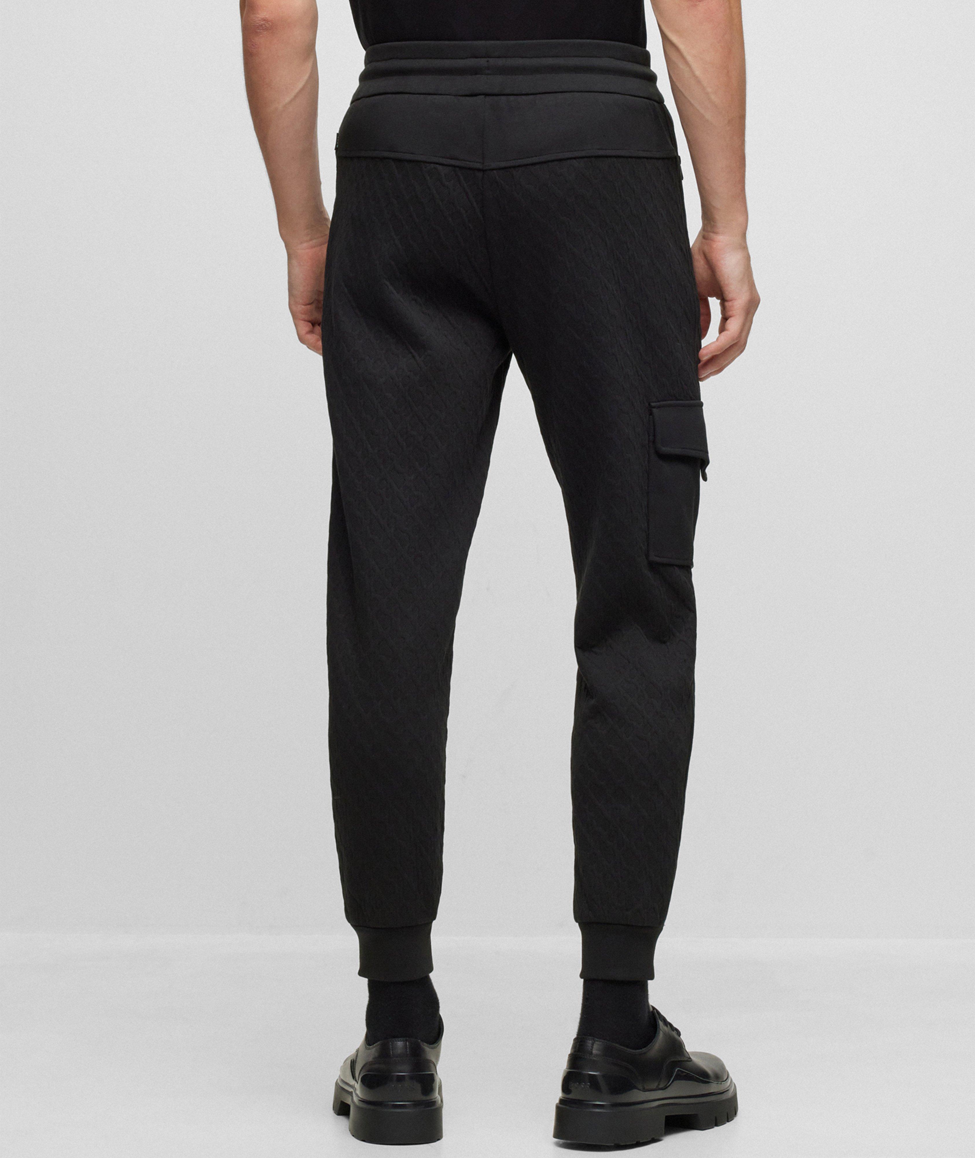 Levete All-Over Monogram Stretch-Cotton Trackpants image 3