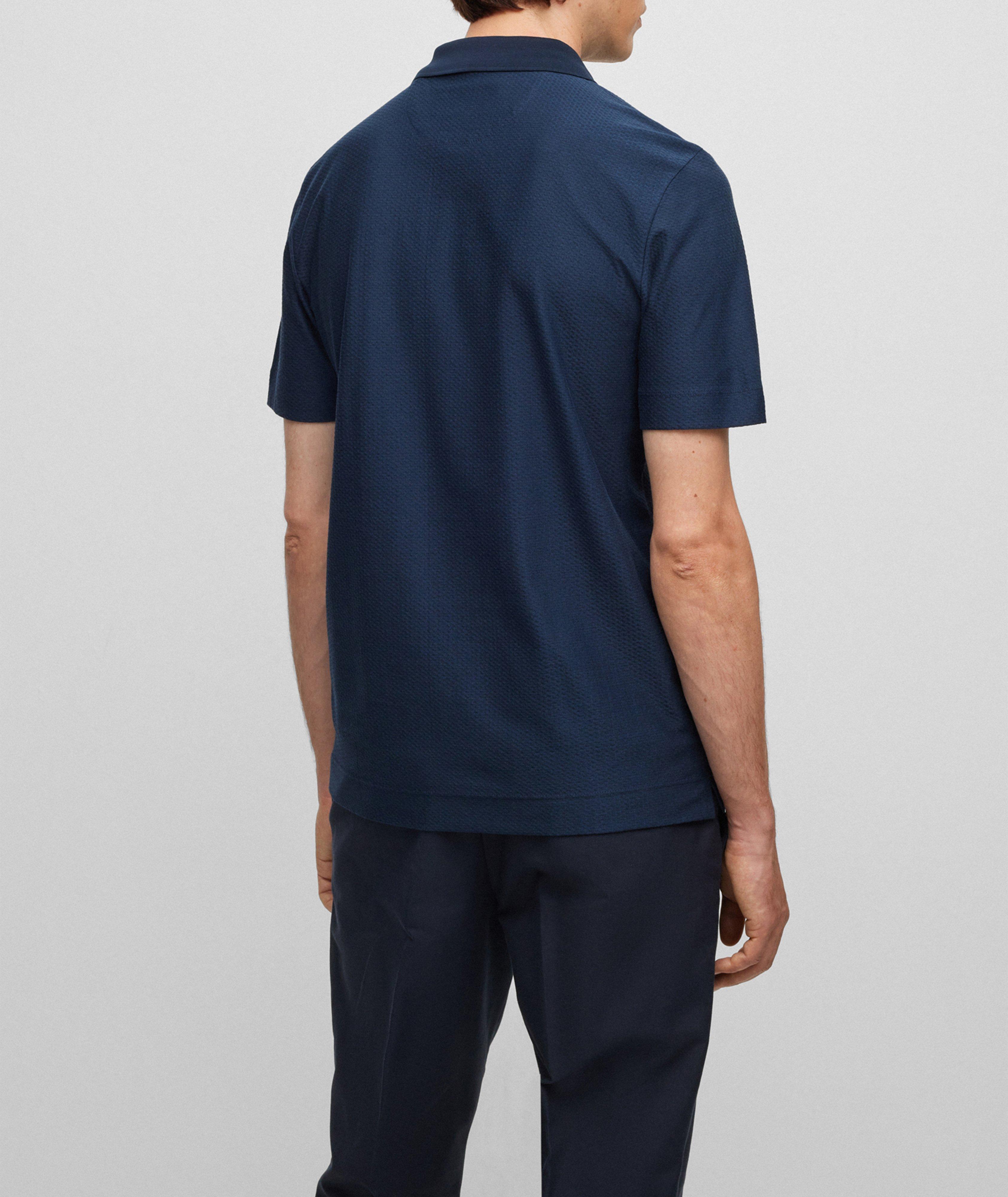 Basket Weave Cotton-Silk Polo image 2