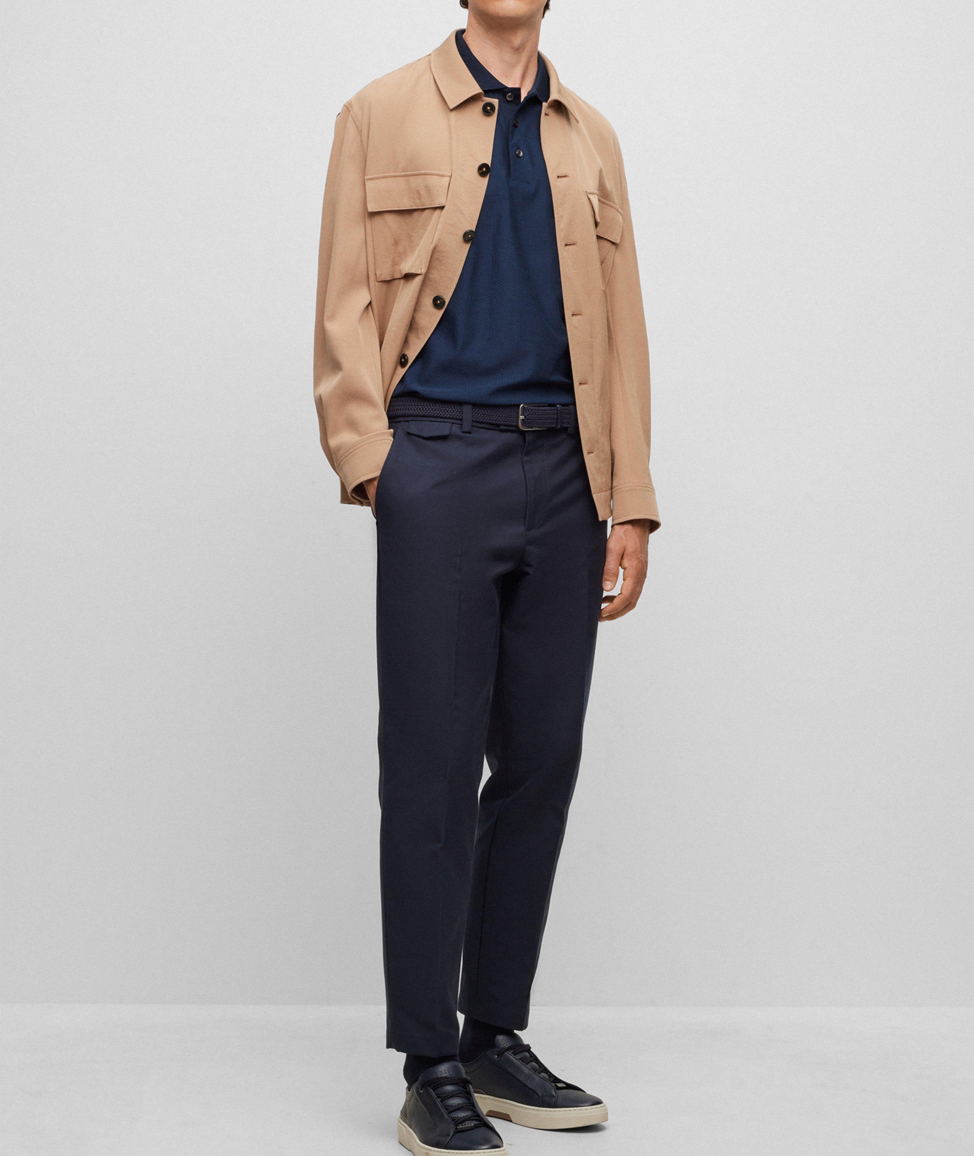 Basket Weave Cotton-Silk Polo image 4