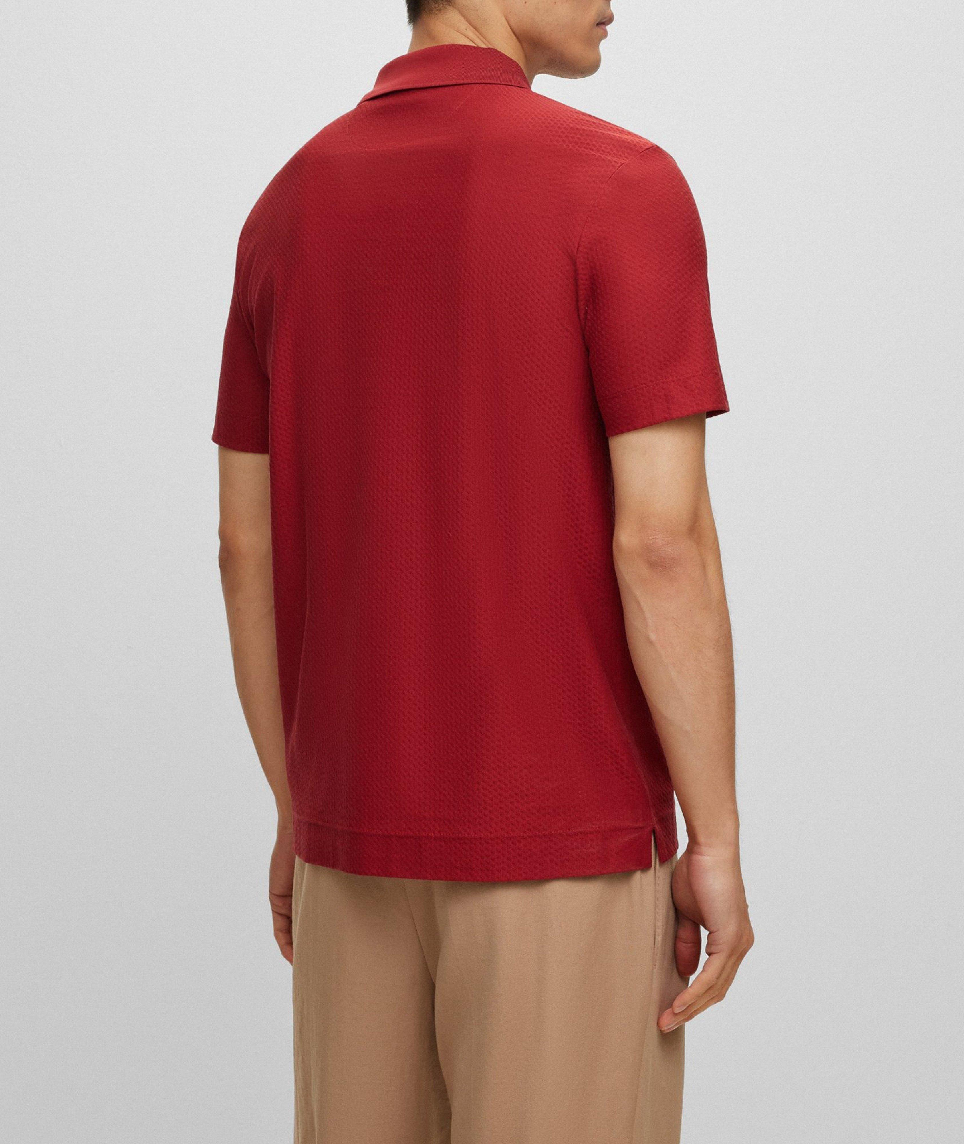 Basket Woven Cotton-Silk Polo image 2